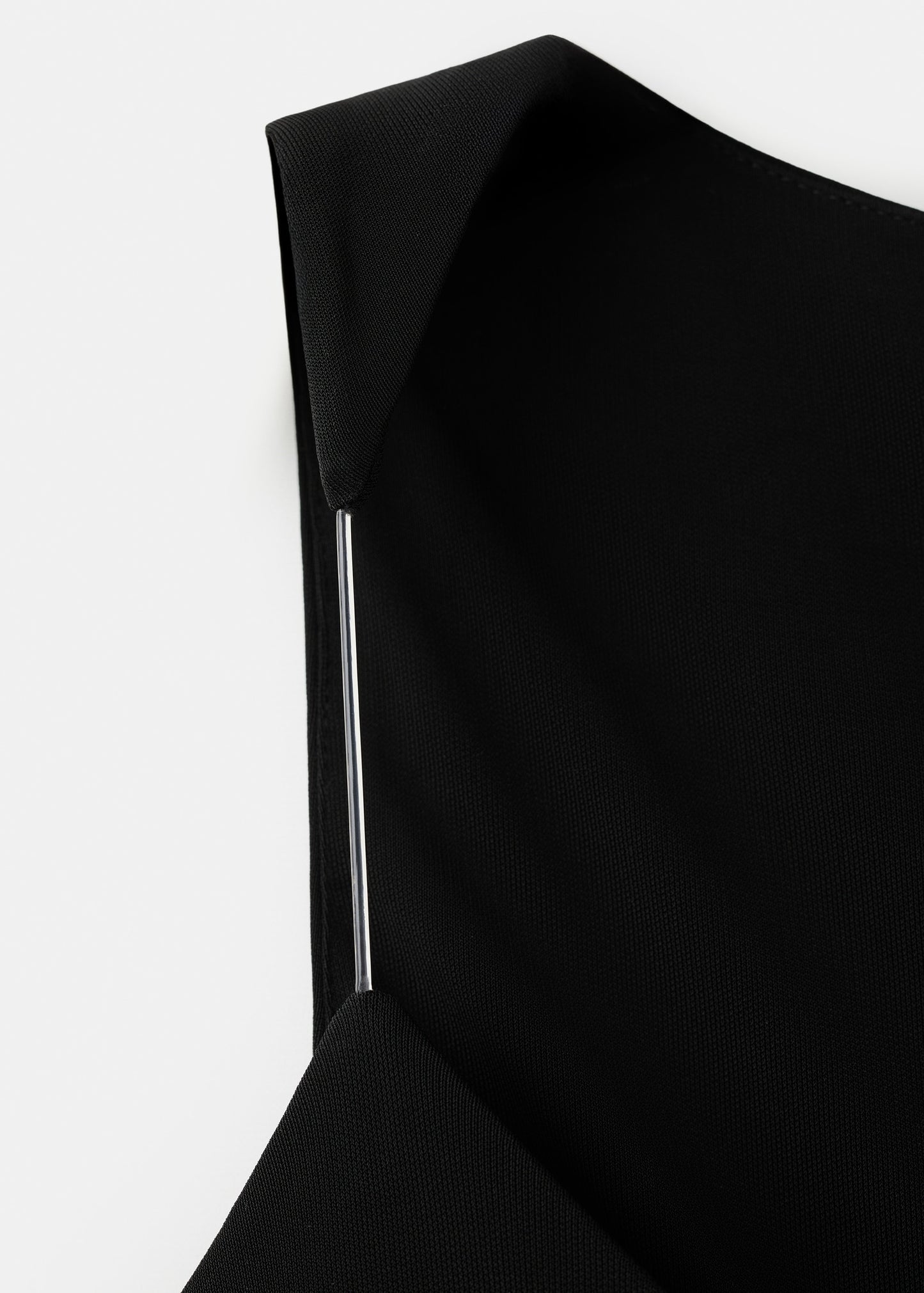 Fitted dress with transparent straps