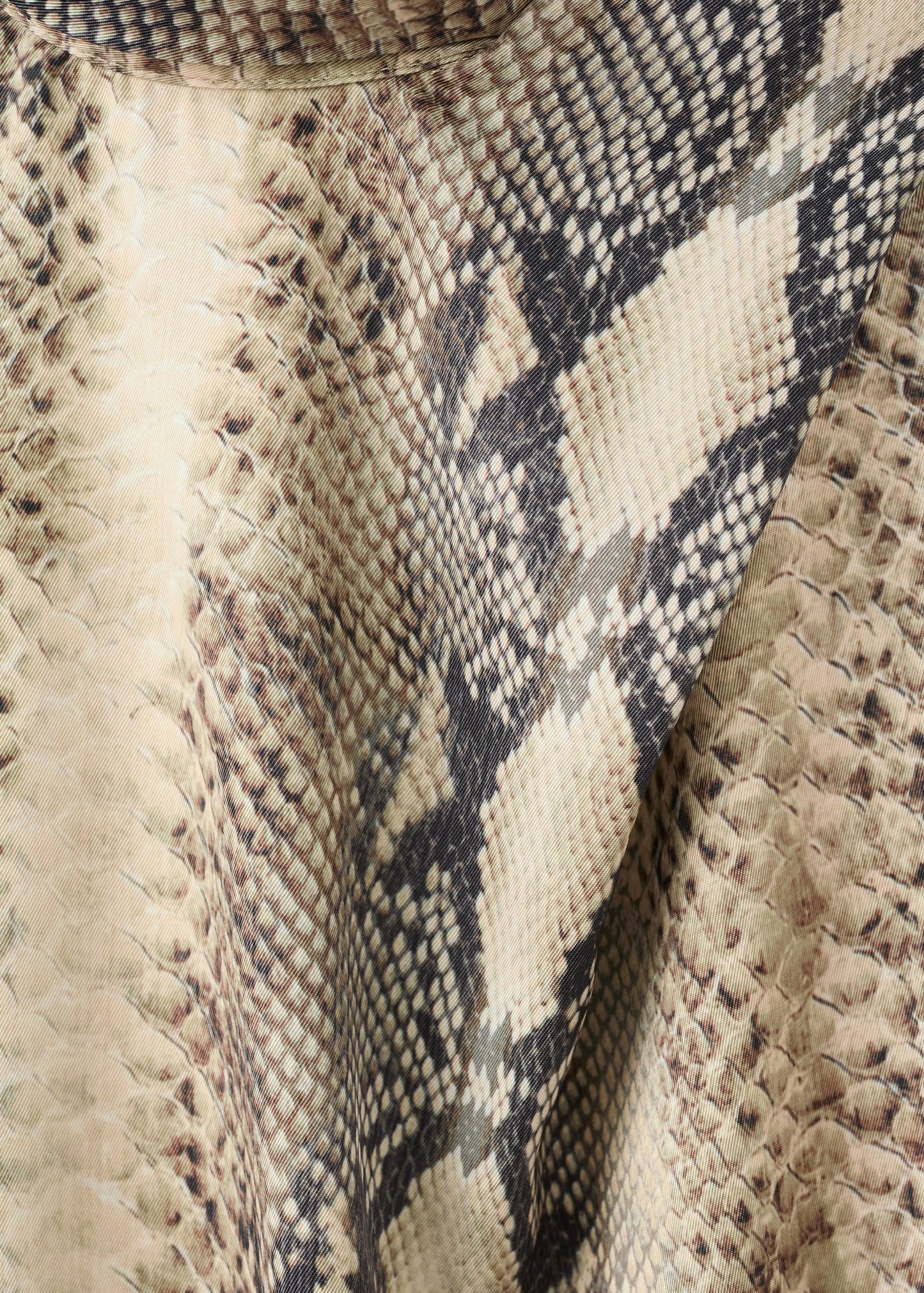 Animal-print blouse with scarf