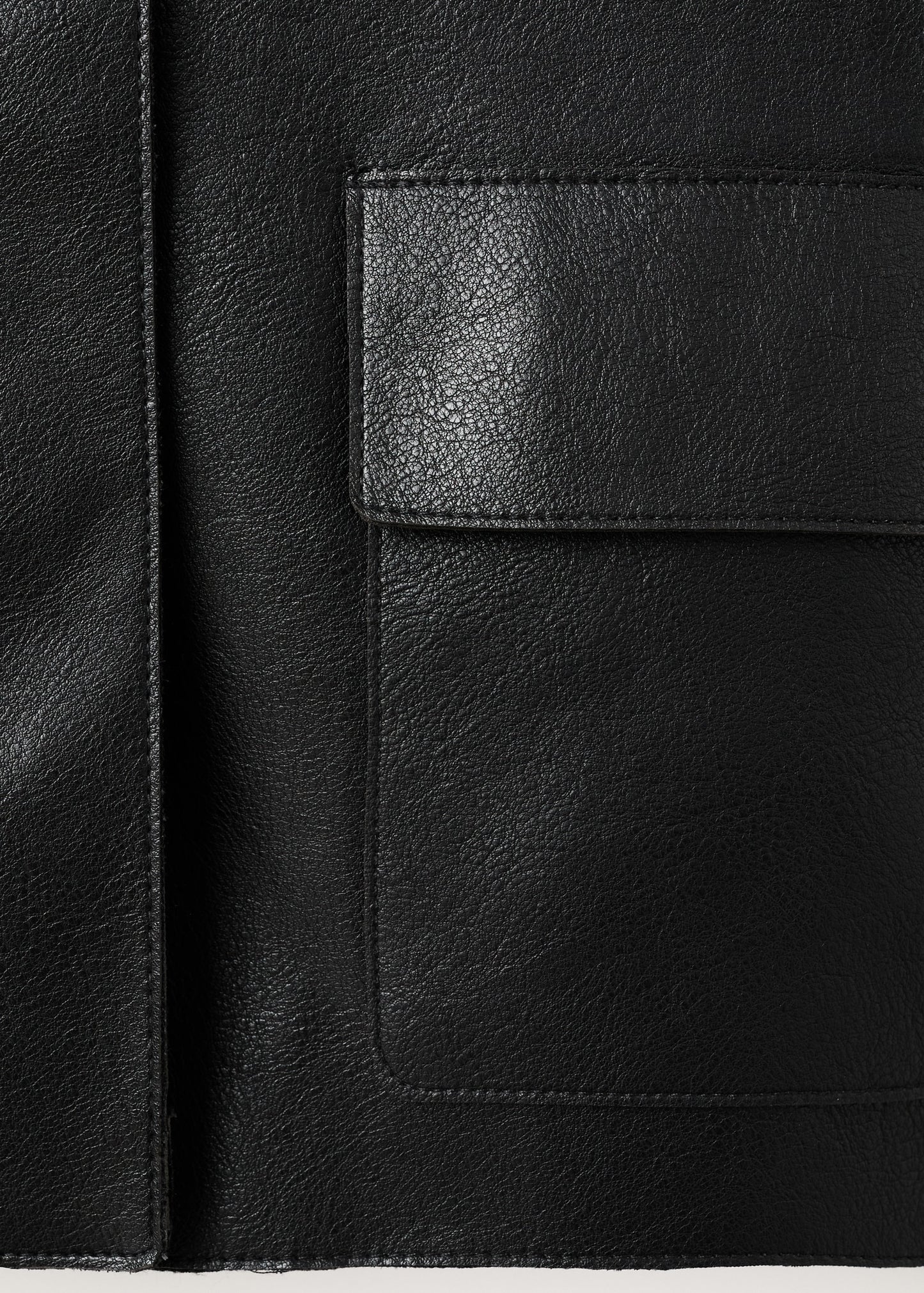 Faux-leather jacket with pockets