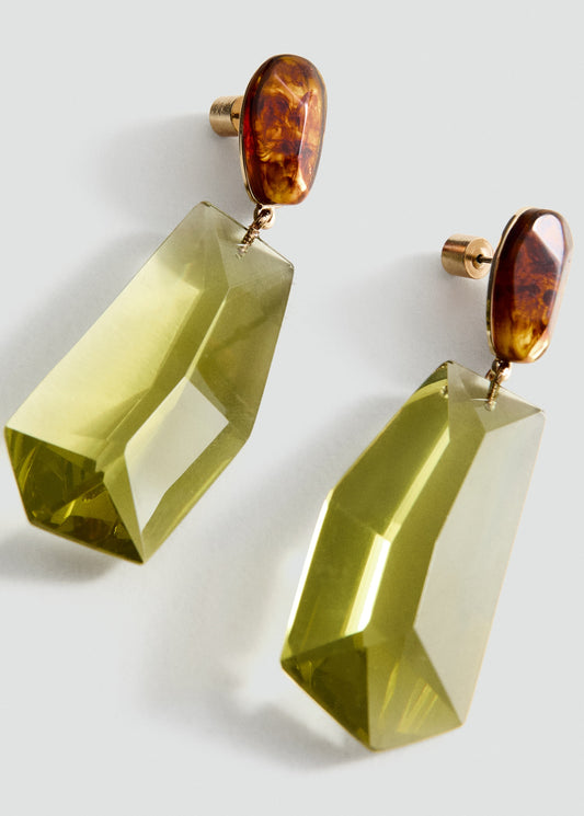 Mixed resin earrings