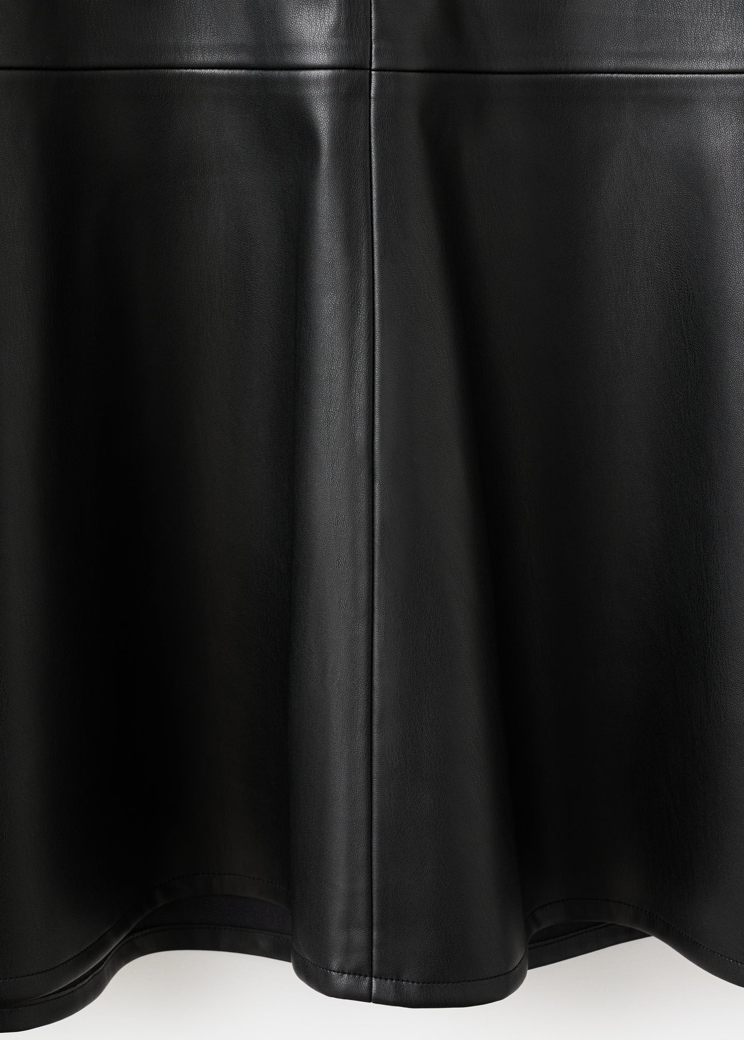 Faux-leather midi-skirt