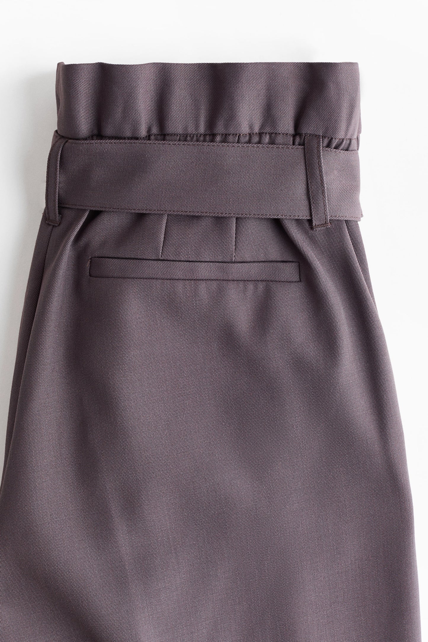 Belted wool-blend trousers