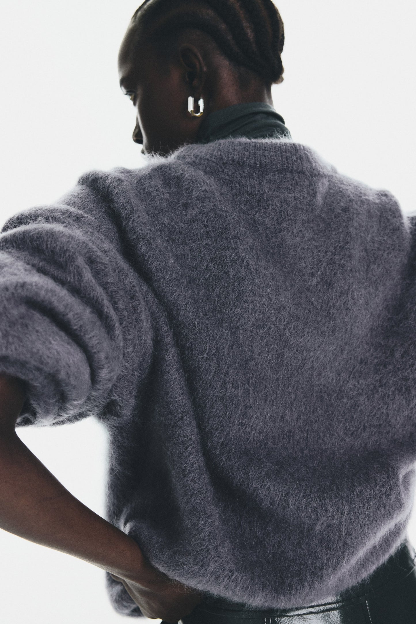Oversized mohair-blend jumper