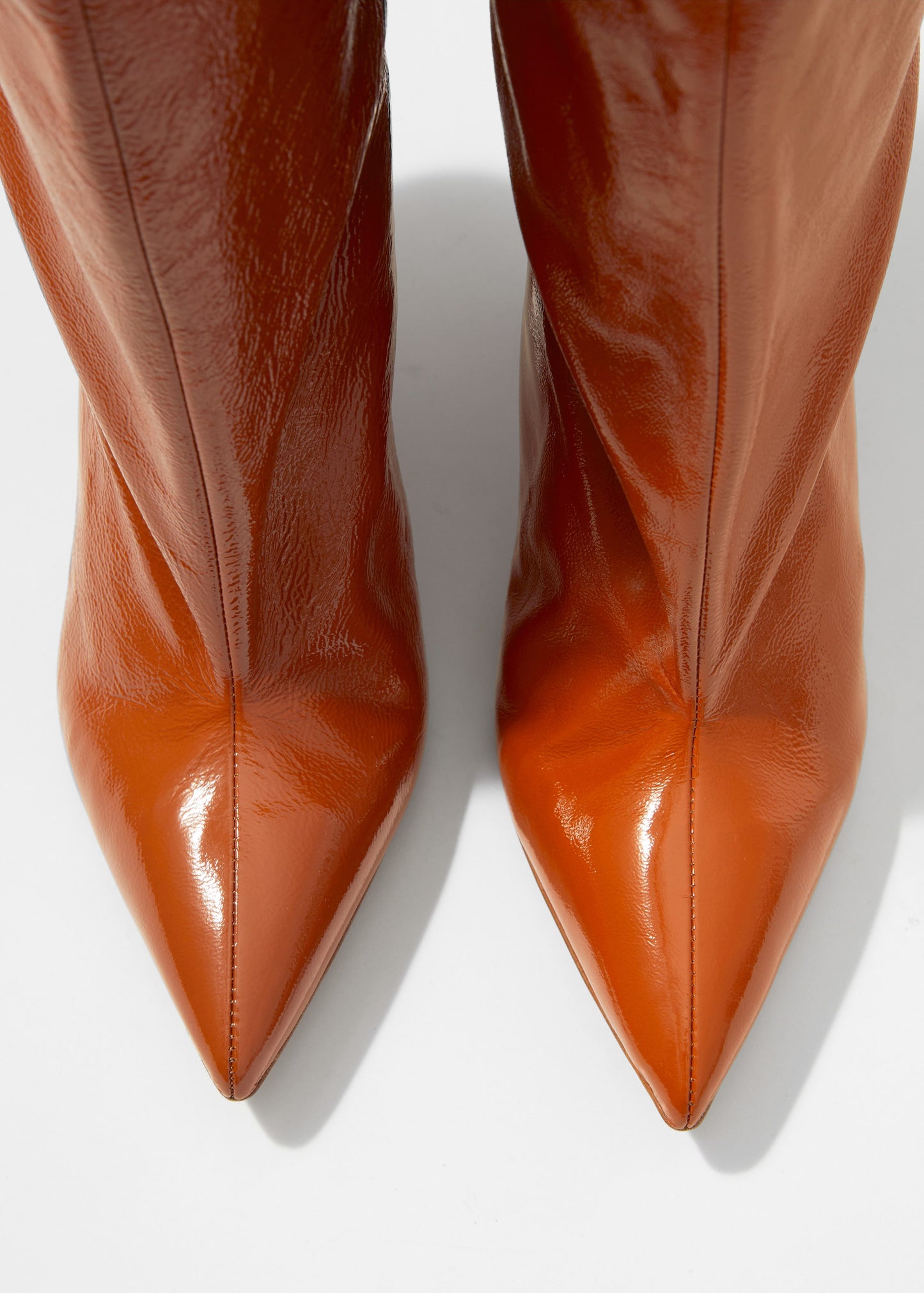 Patent-Leather Knee Boots