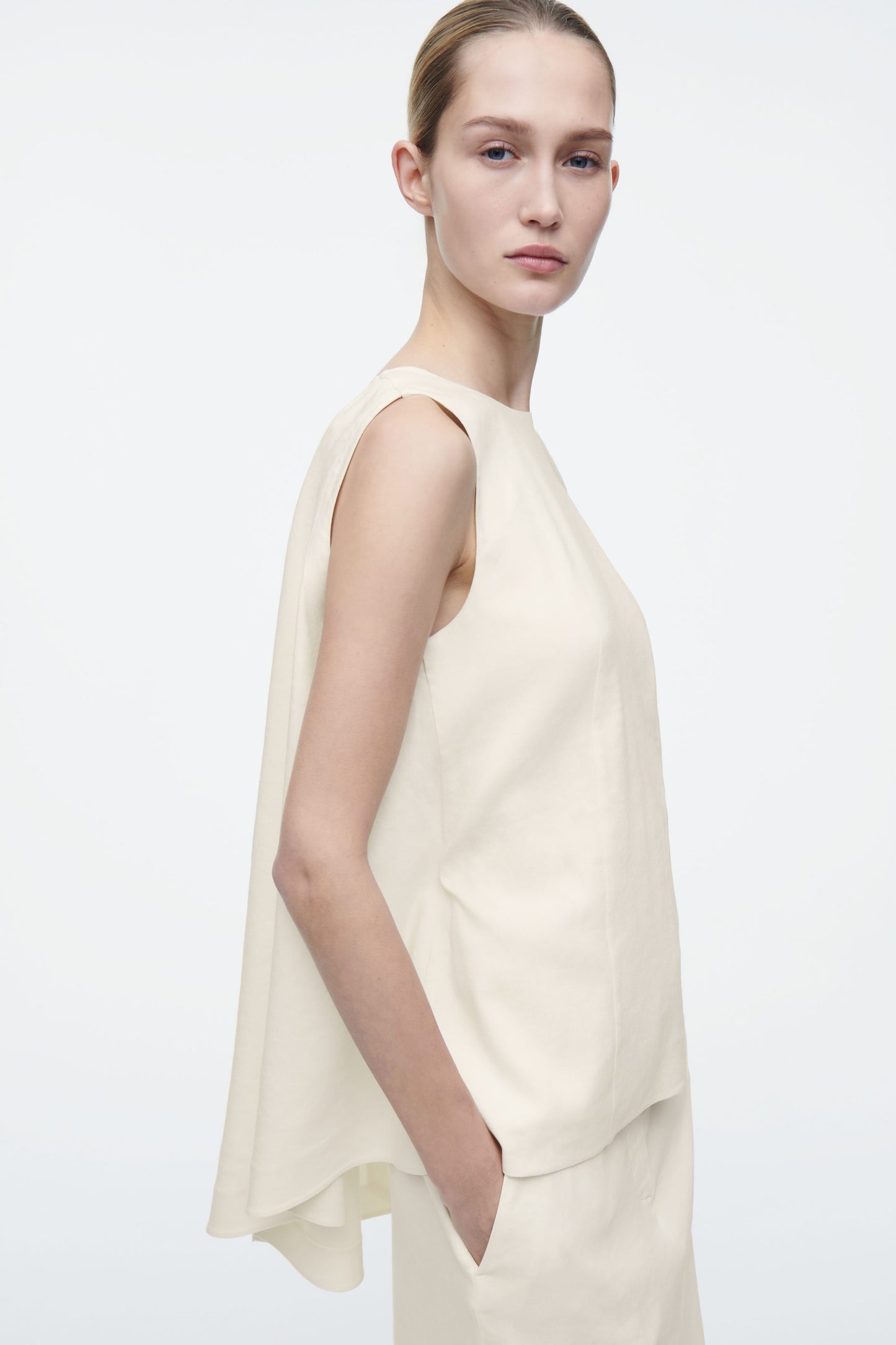 Deconstructed open-back top