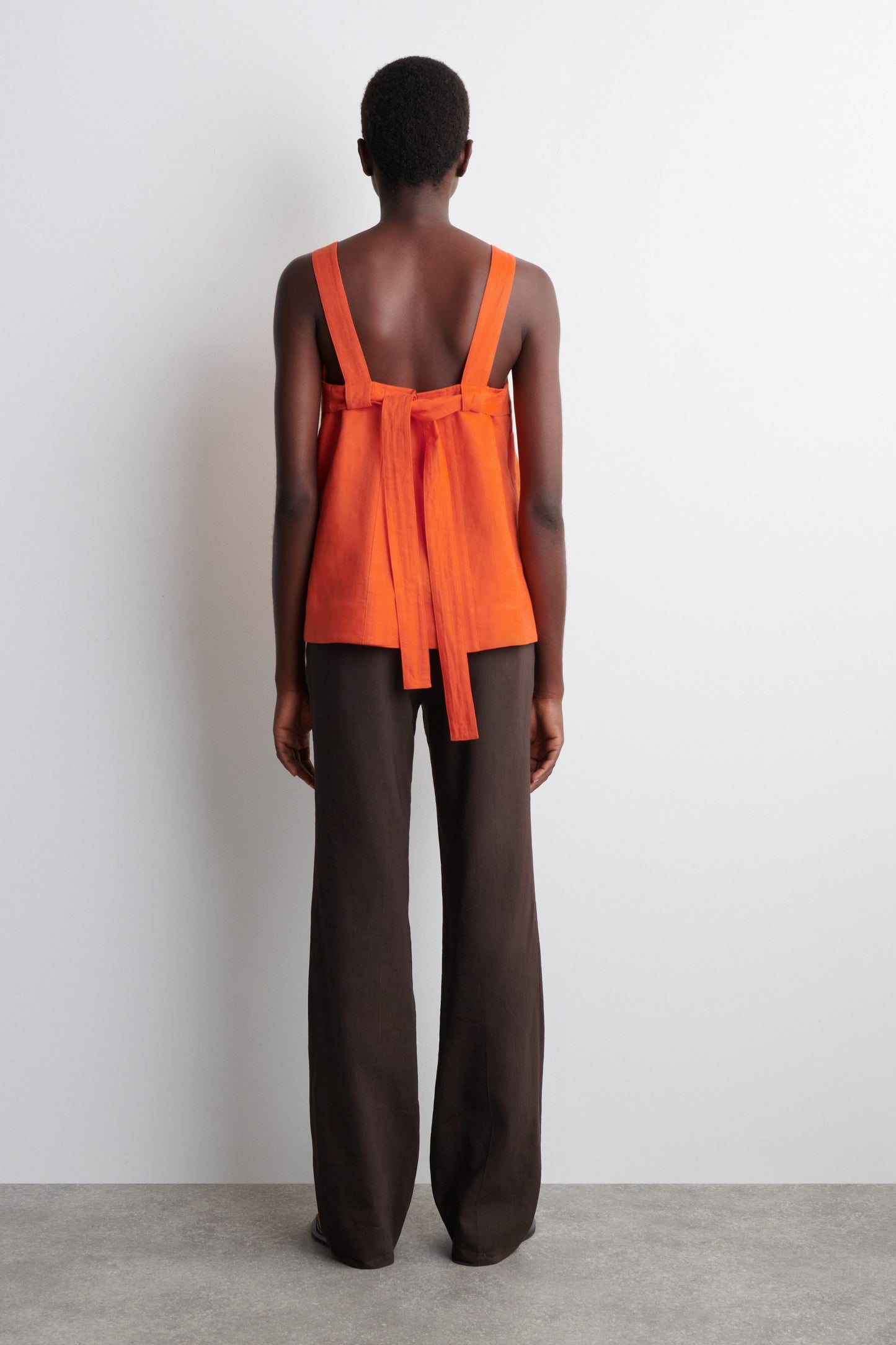 Tie-Back Linen Top