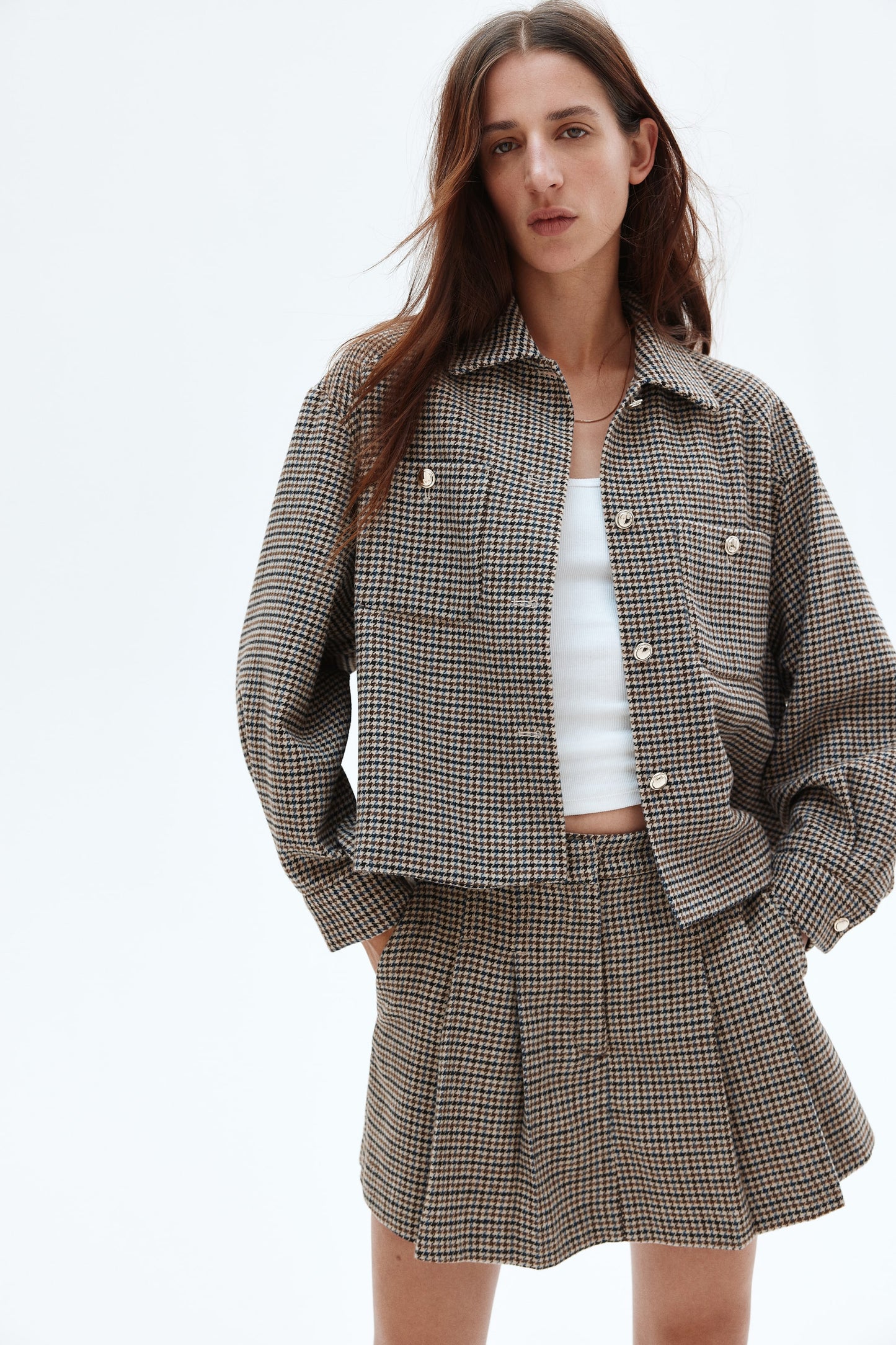 Pleated skort