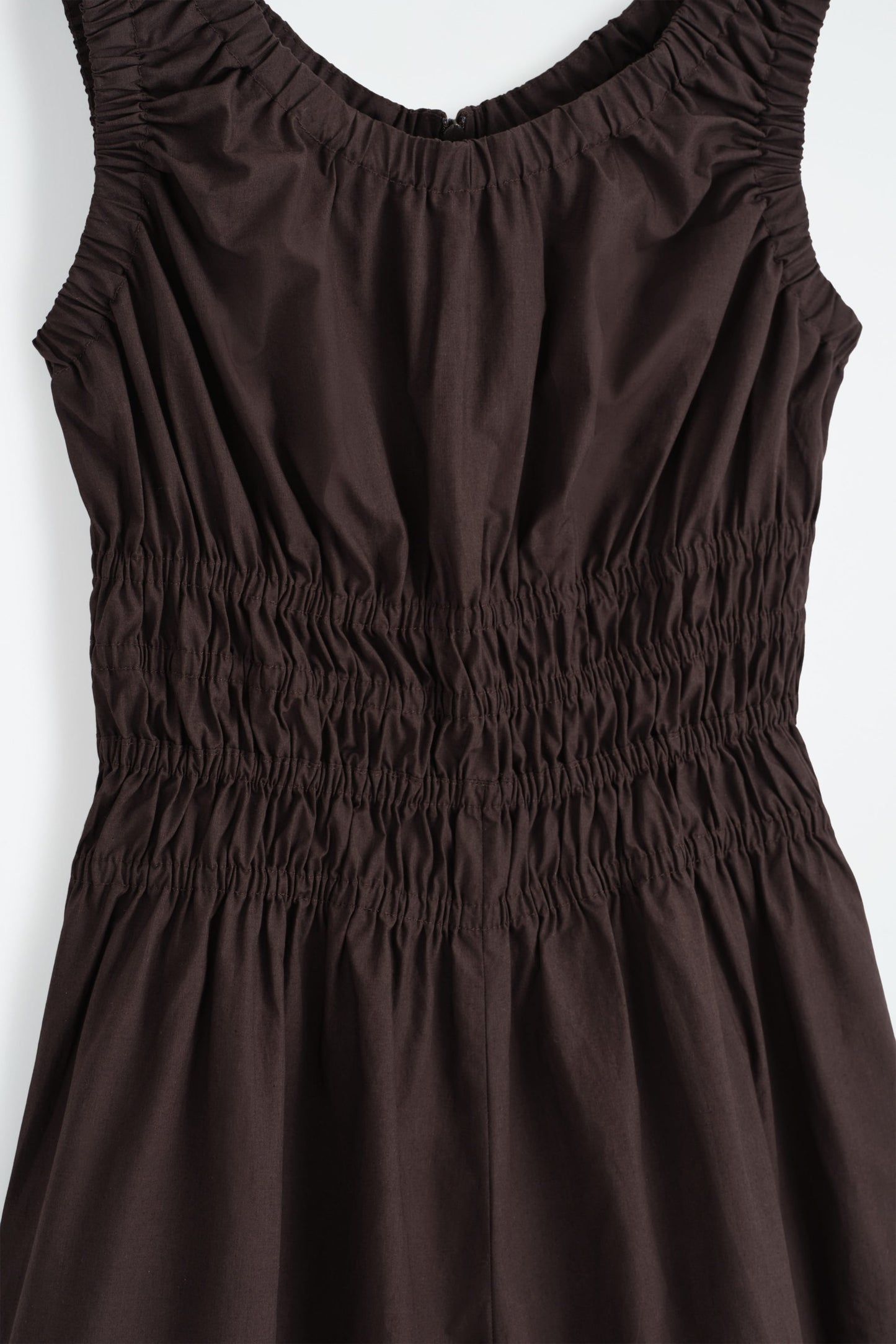 Shirred cotton jumpsuit