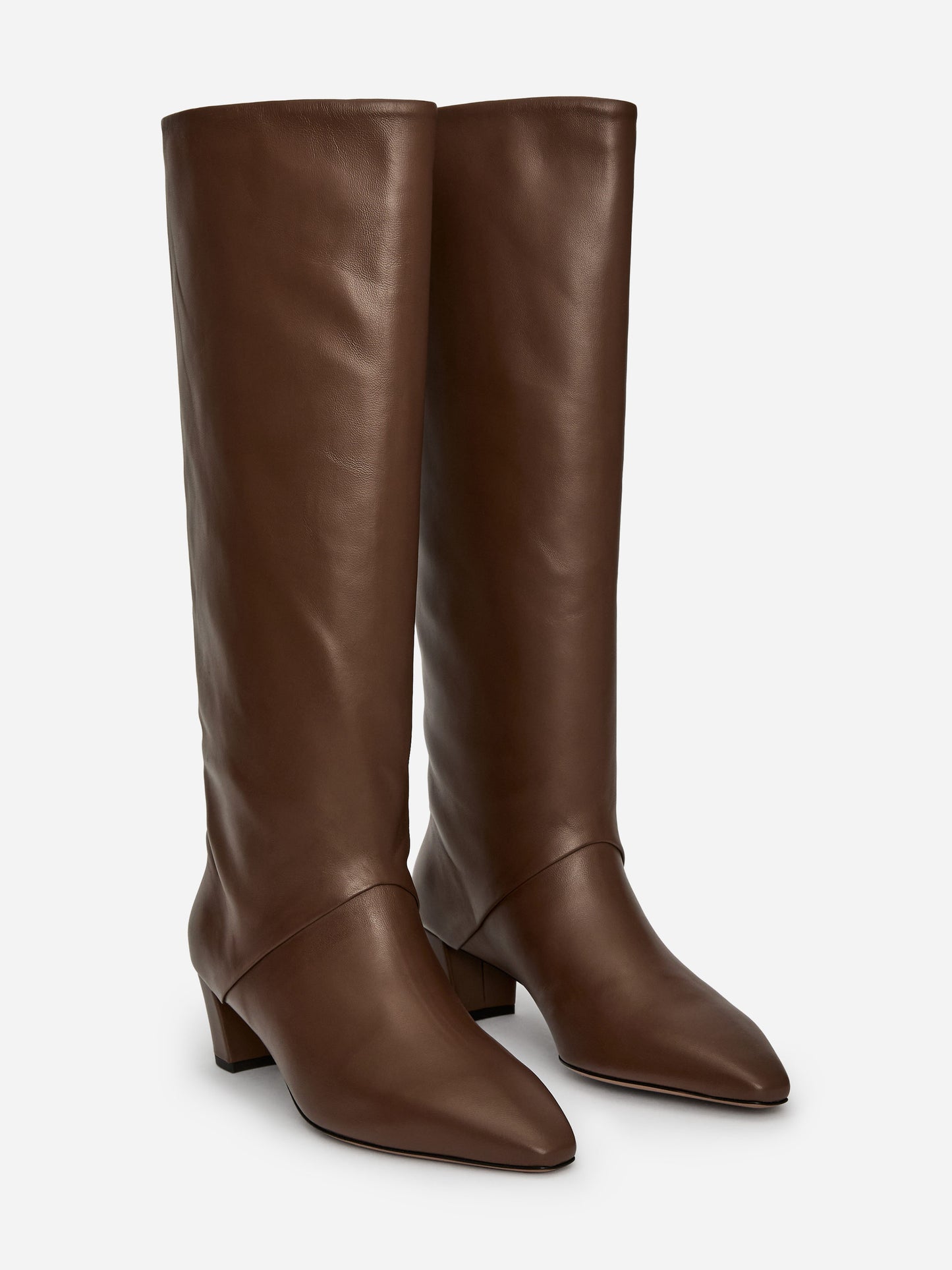 Mid-Calf Leather Boots
