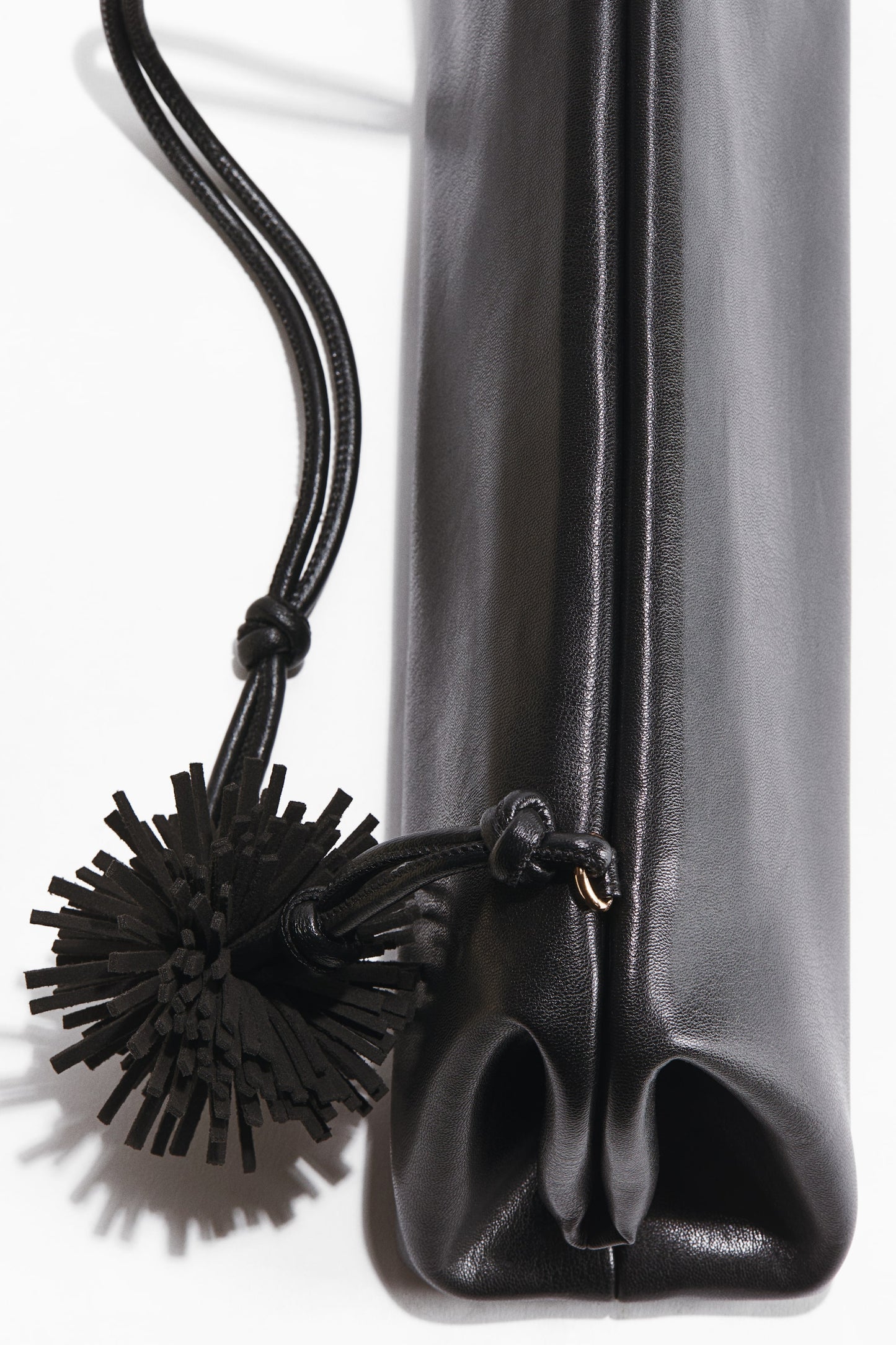 Pompom-detail shoulder bag