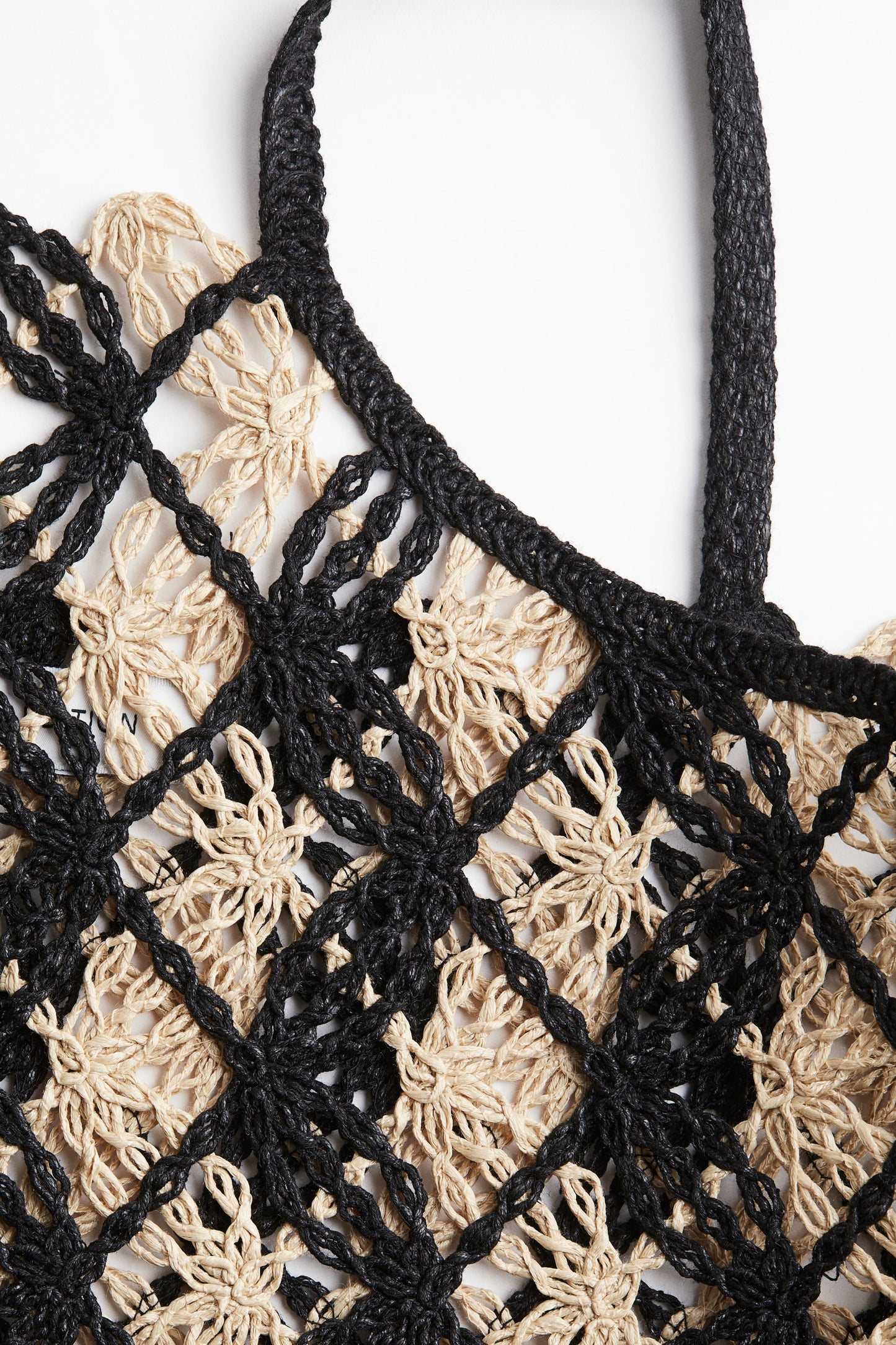Crochet-look strappy top
