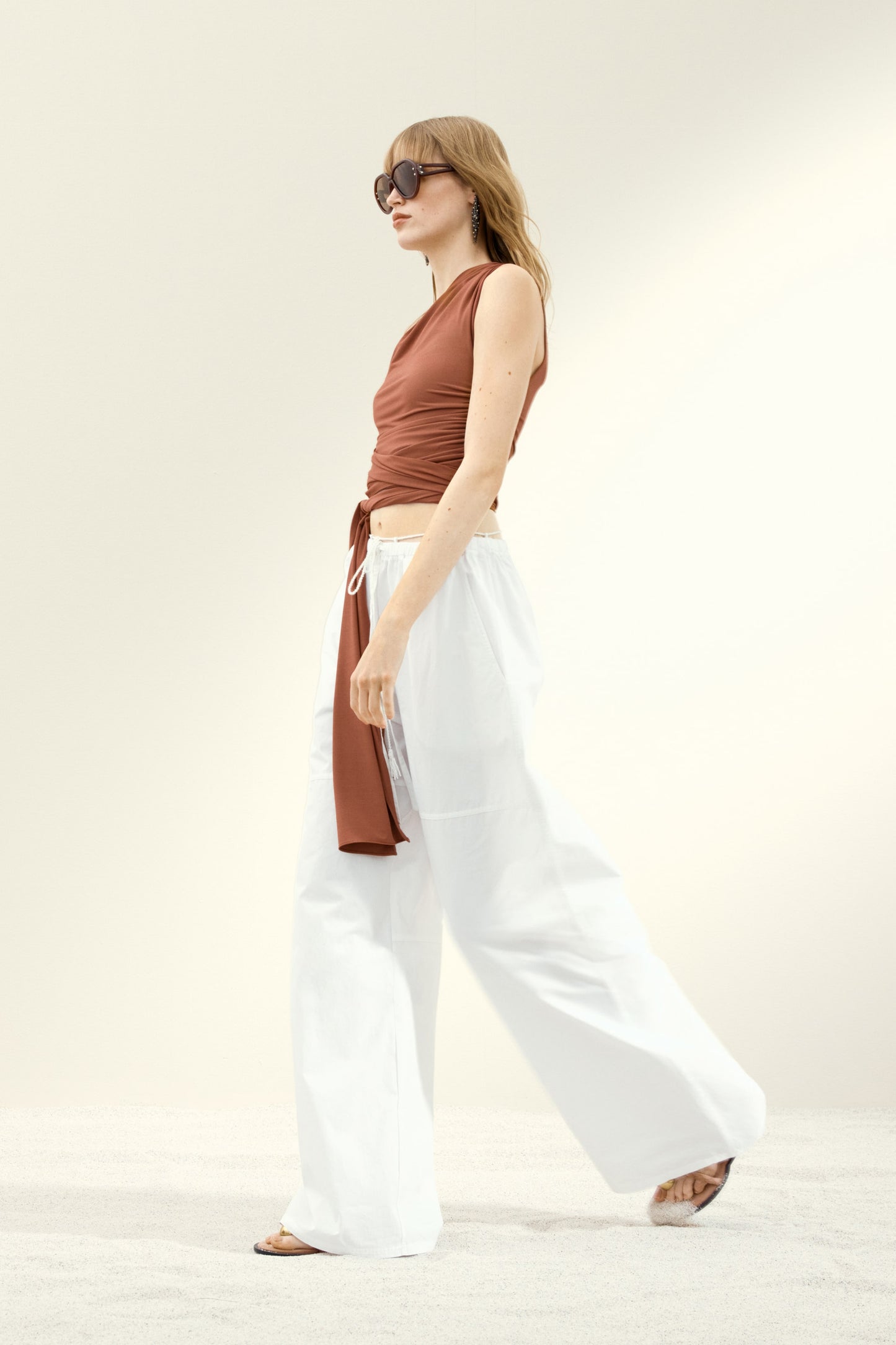 Asymmetric wrap top