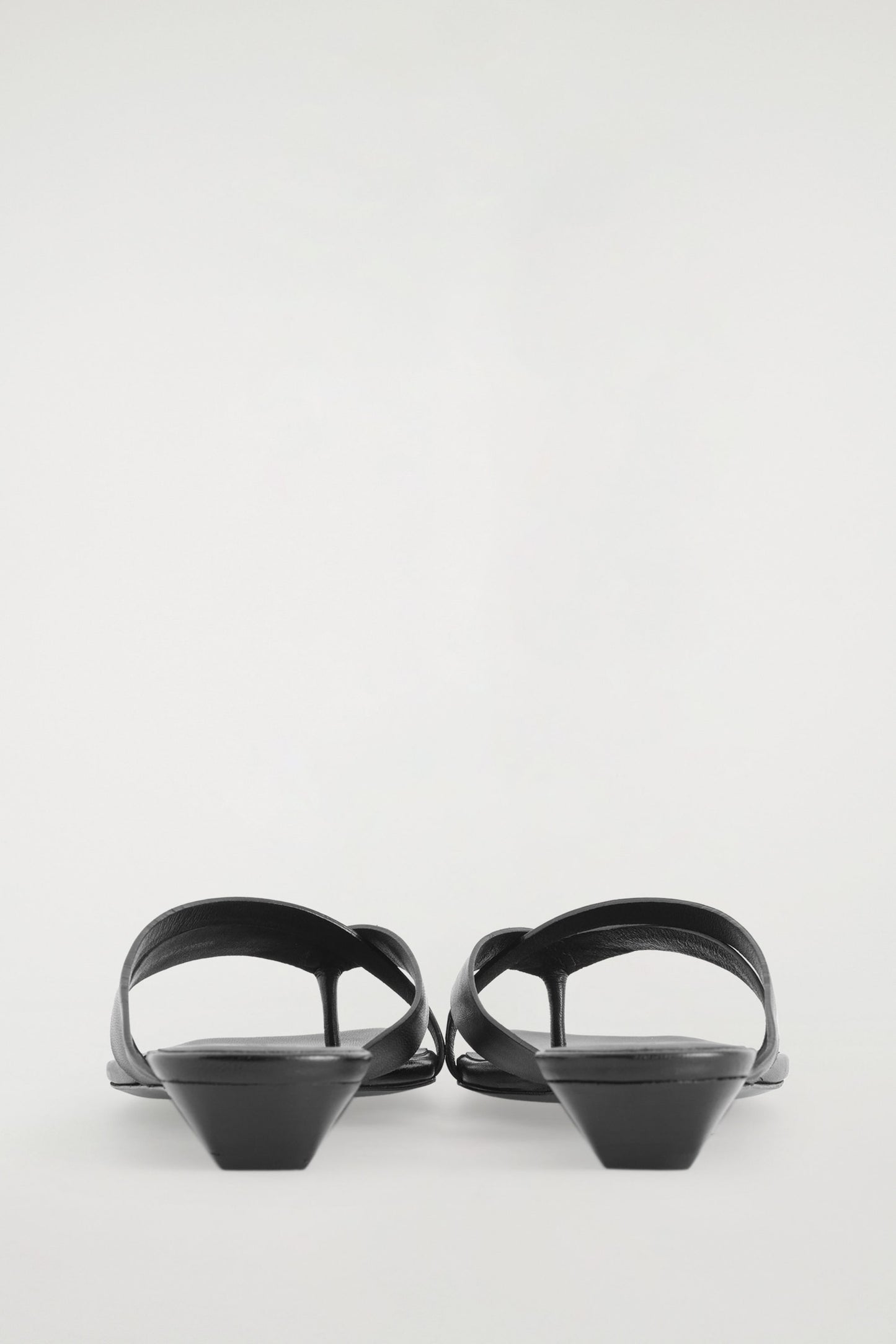 Crossover-Strap Kitten-Heel Sandals