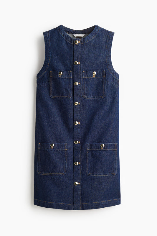 Sleeveless denim dress