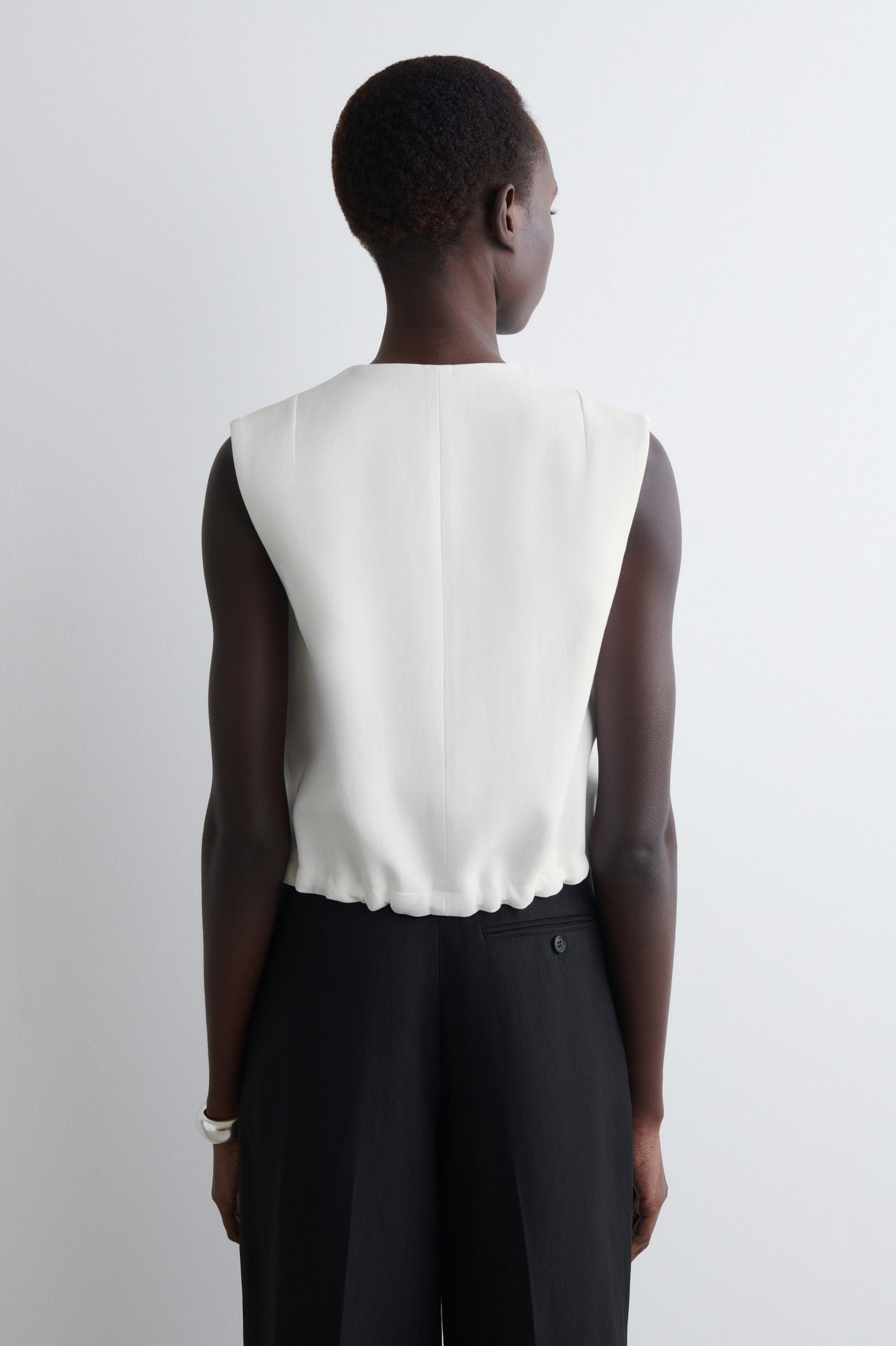 Tie-Detail Wrap Waistcoat
