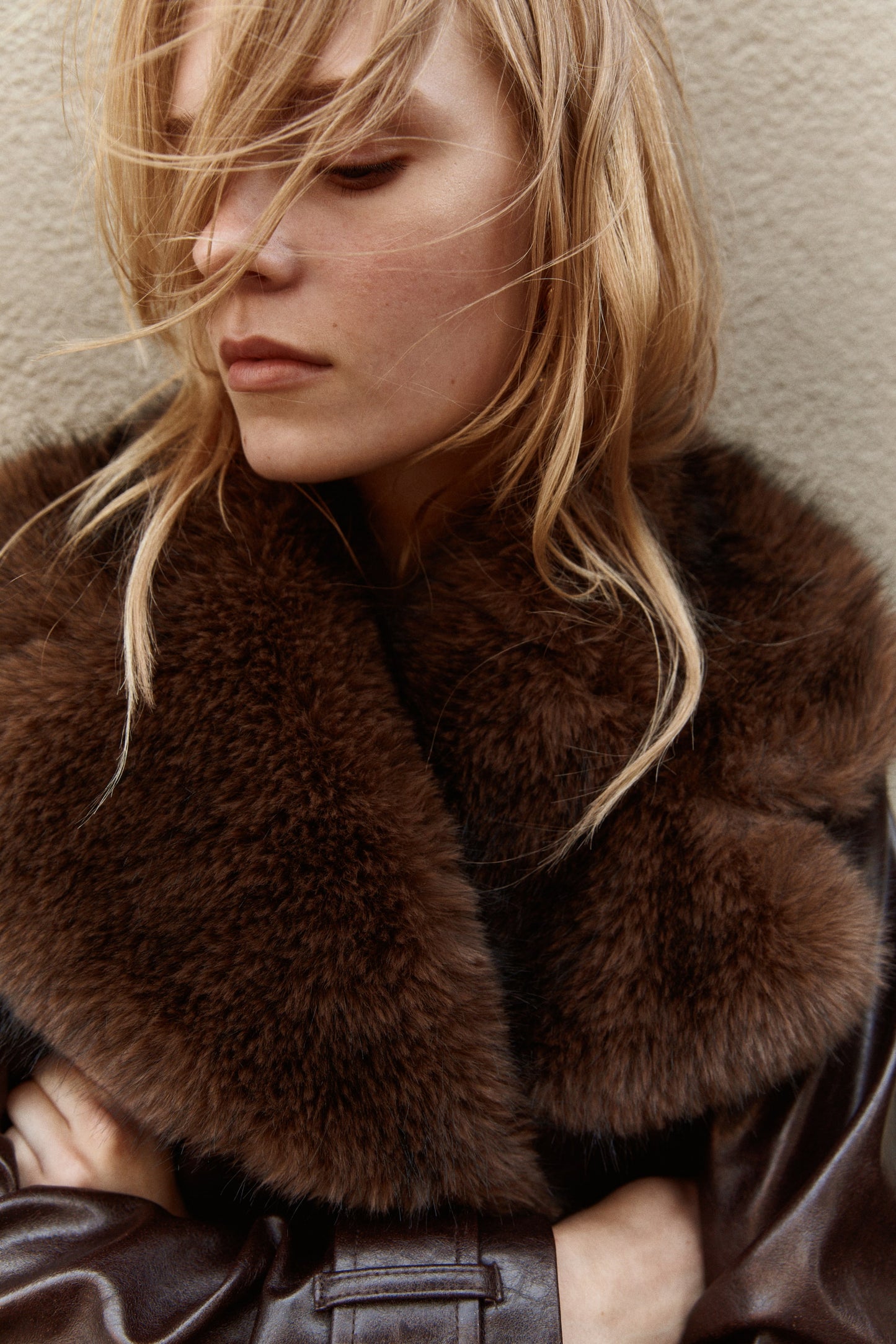 Collared biker jacket