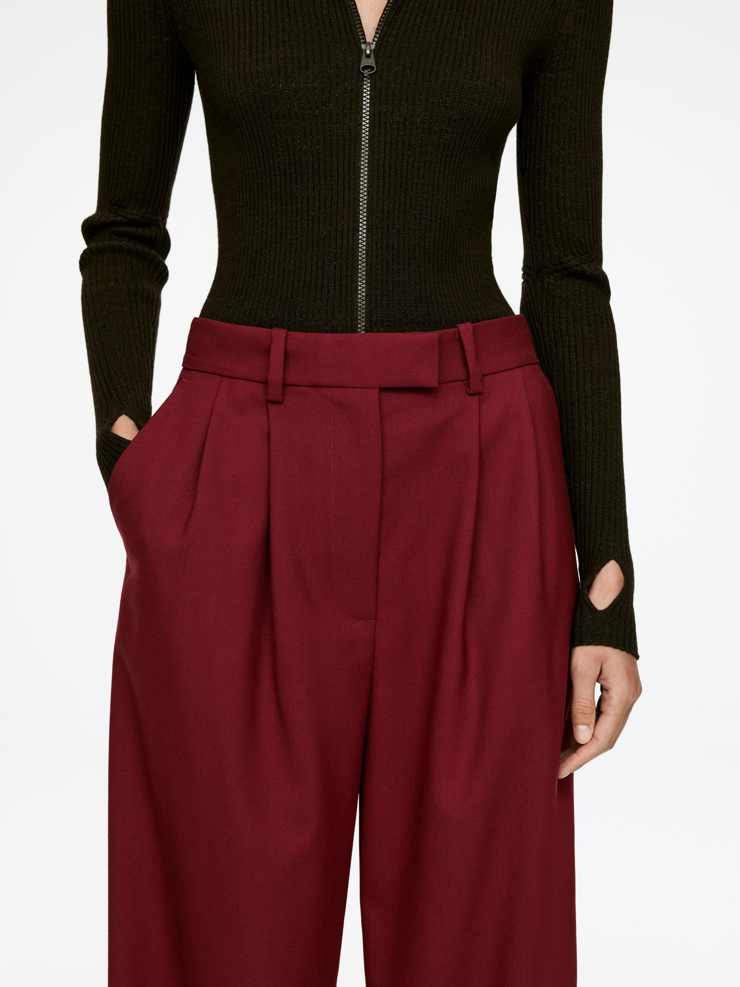 Pleated Wool Trousers