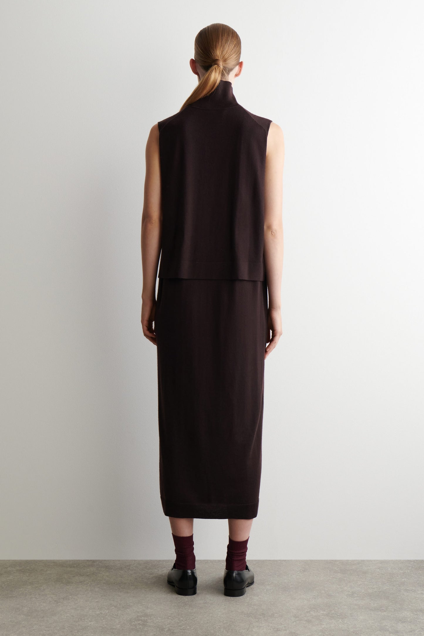 Merino Wool Roll-Neck Midi Dress
