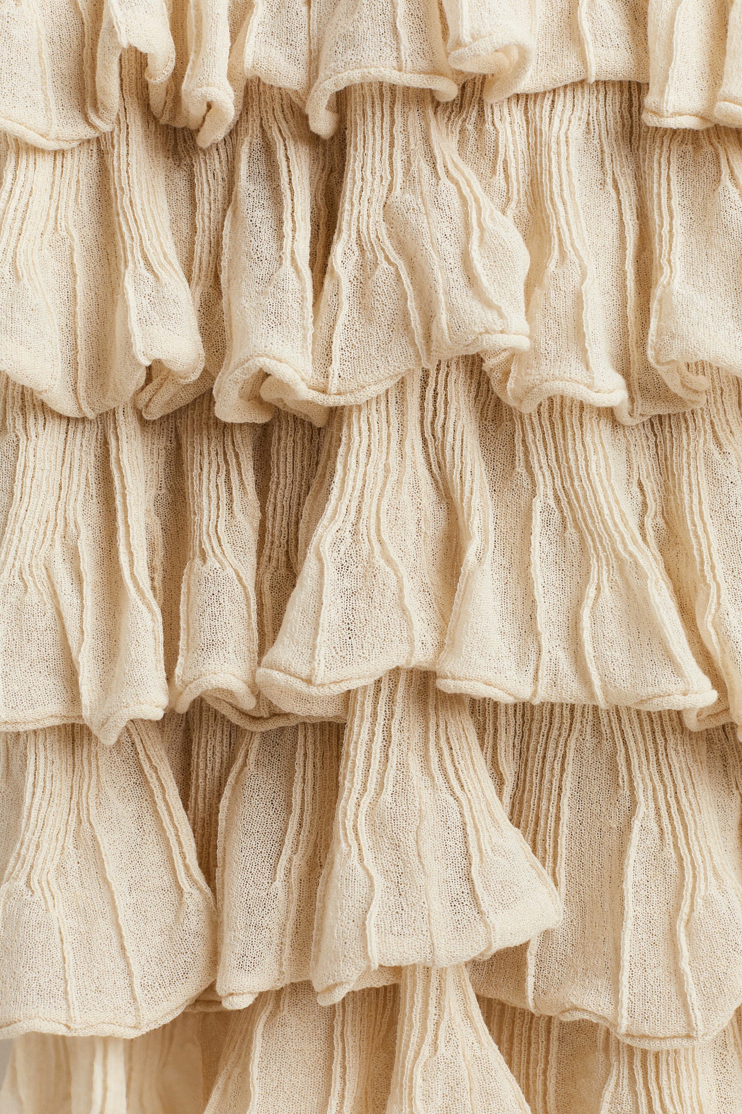 Flounced rib-knit dress