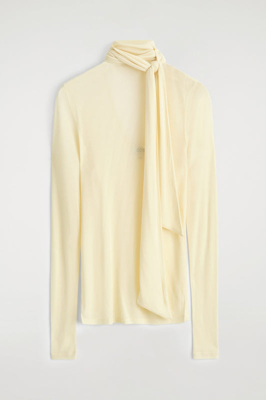 Scarf-Detail Silk Top