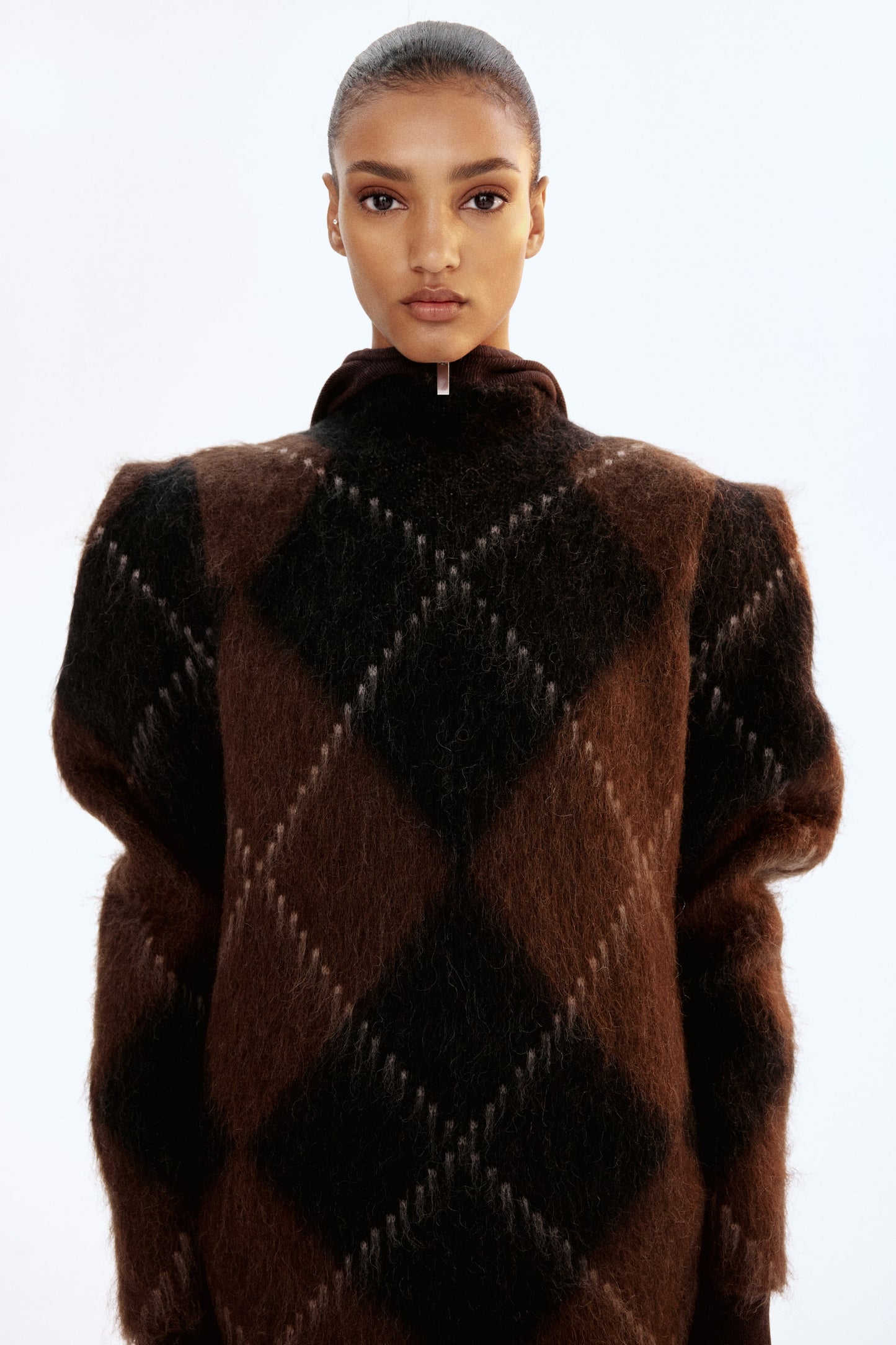 Mohair-blend turtleneck dress