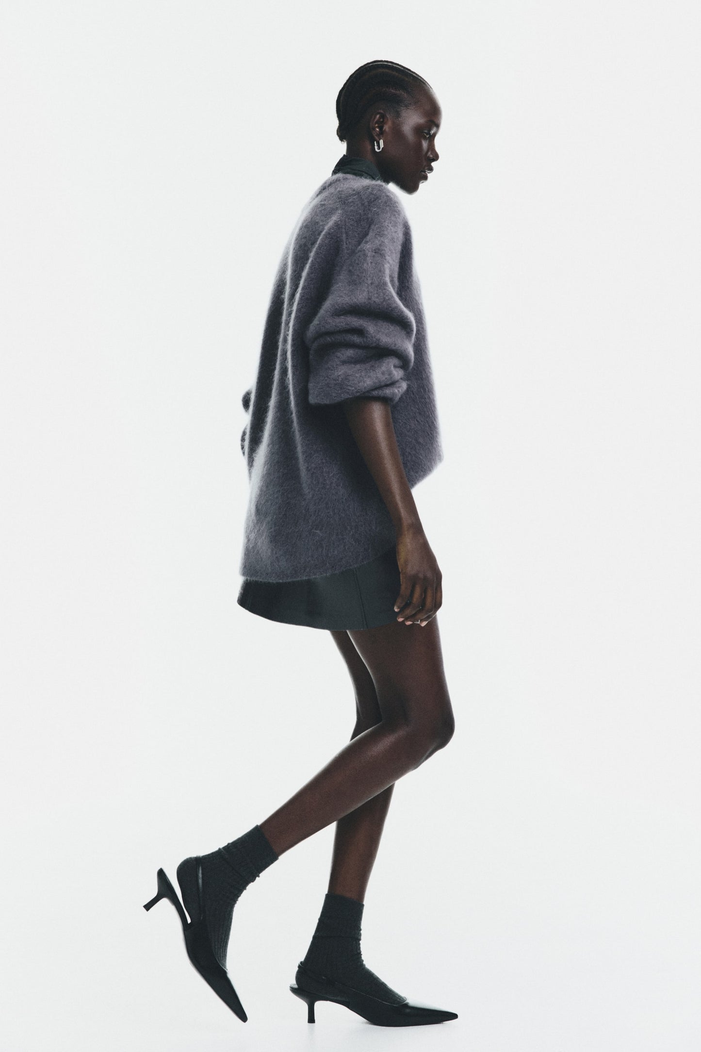 Oversized mohair-blend jumper