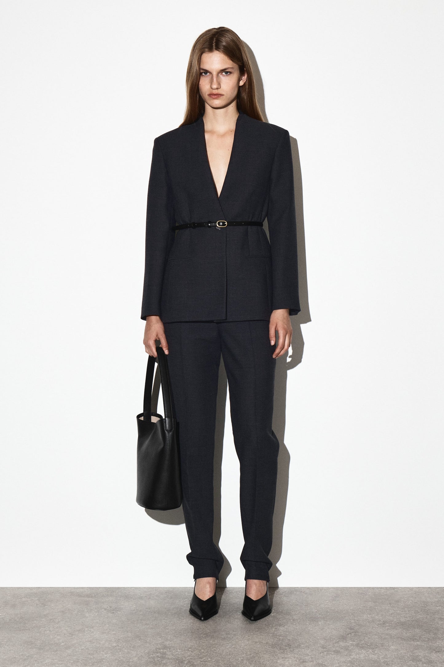 Wool-Blend Slim-Leg Trousers