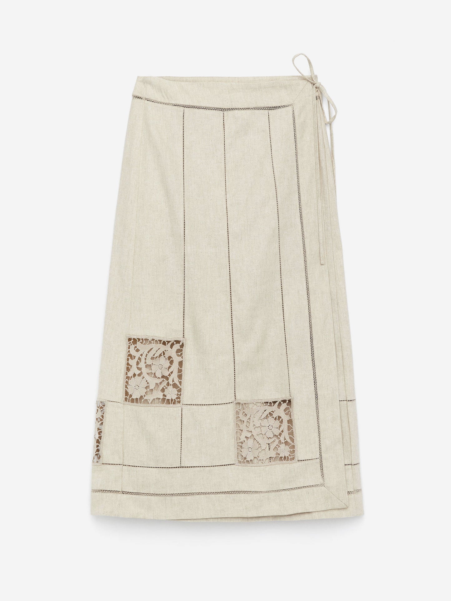 Embroidered Wrap Skirt