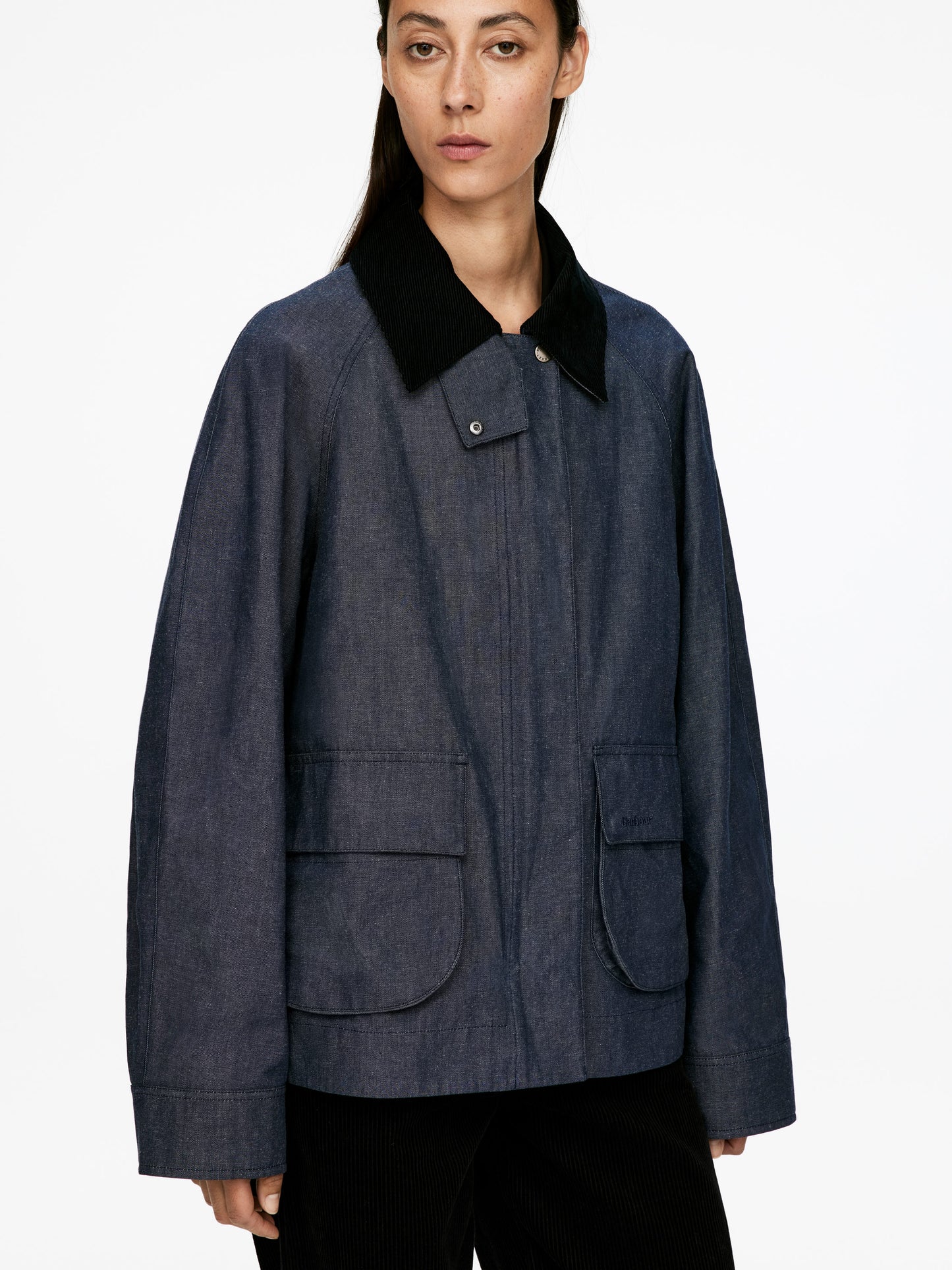 ARKET and Barbour Dry-Waxed Denim Jacket