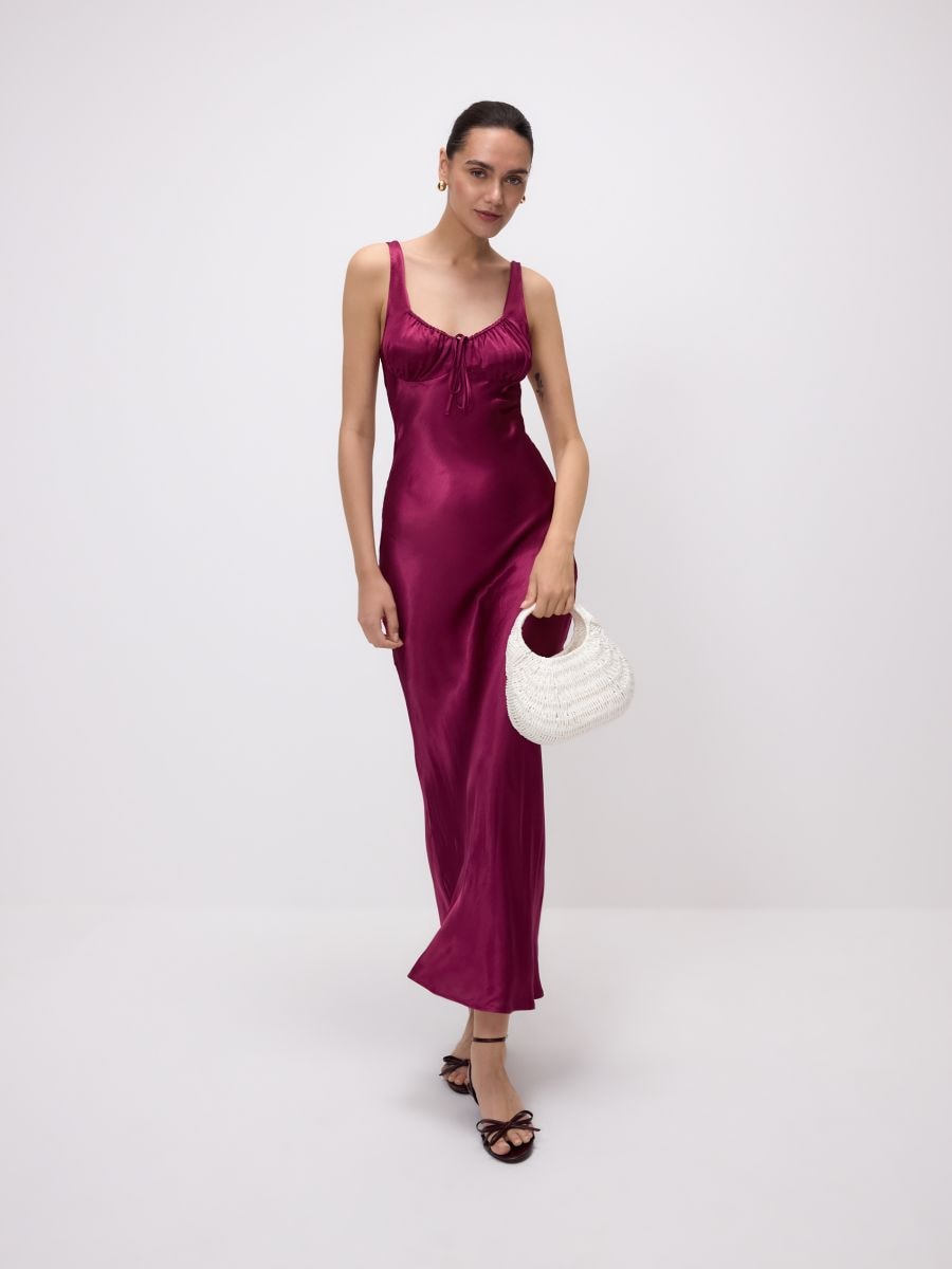 Satin viscose dress
