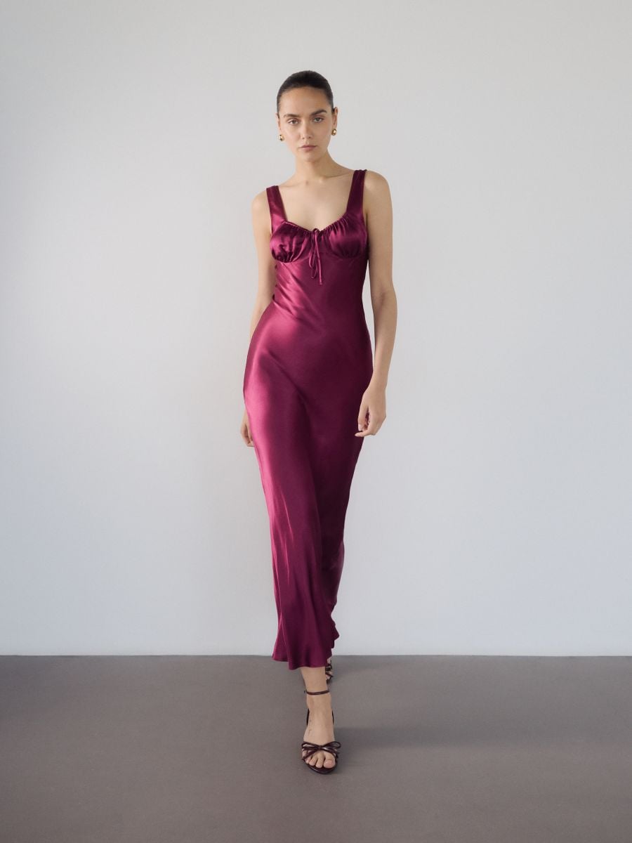 Satin viscose dress