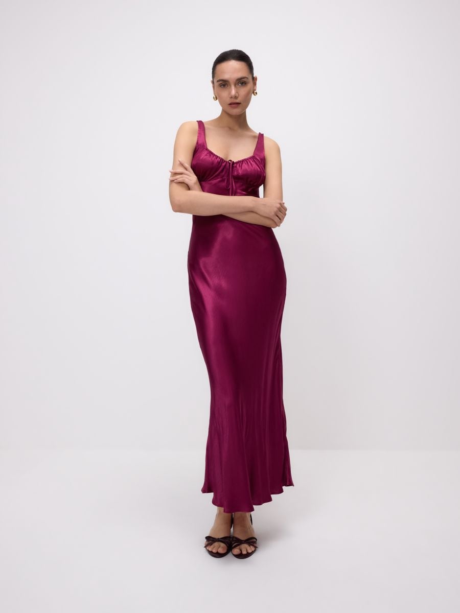 Satin viscose dress