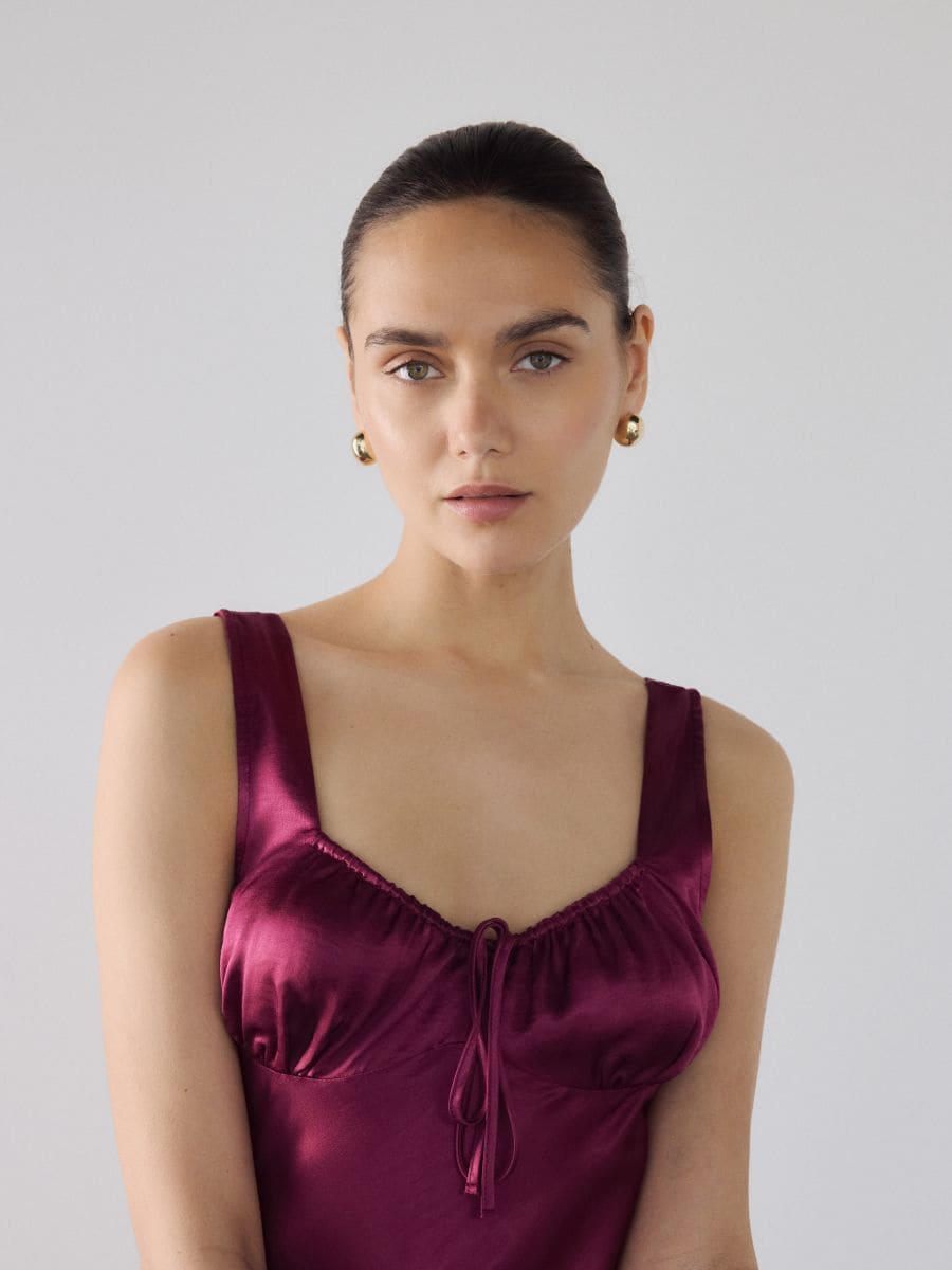 Satin viscose dress