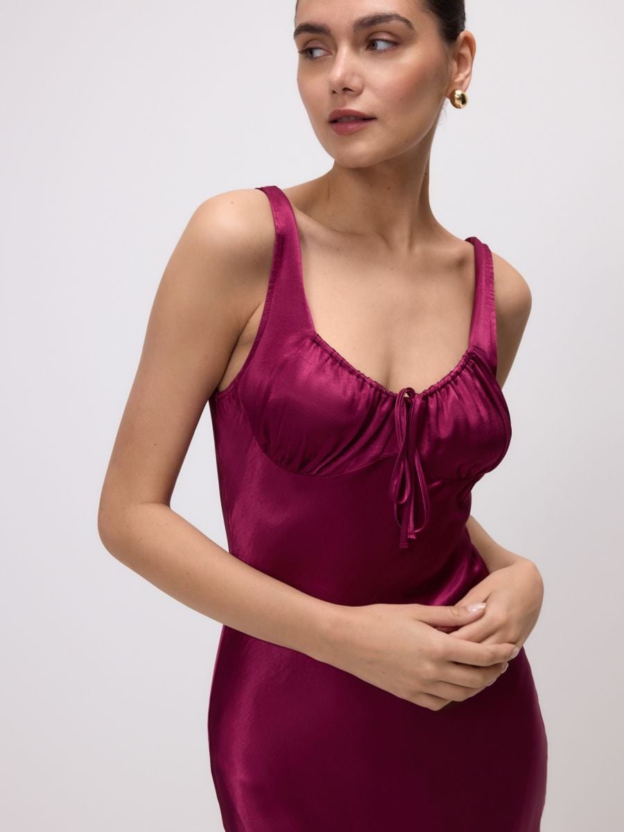 Satin viscose dress