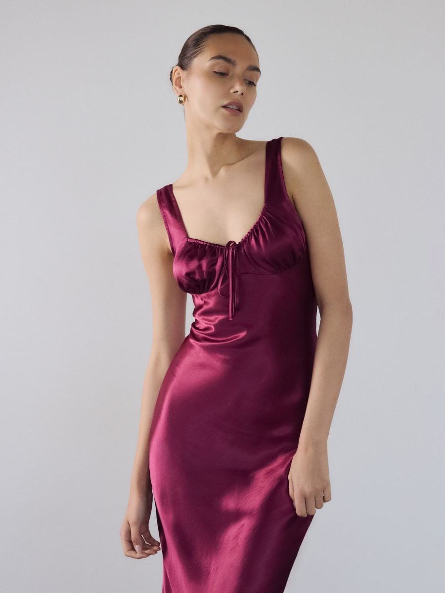 Satin viscose dress