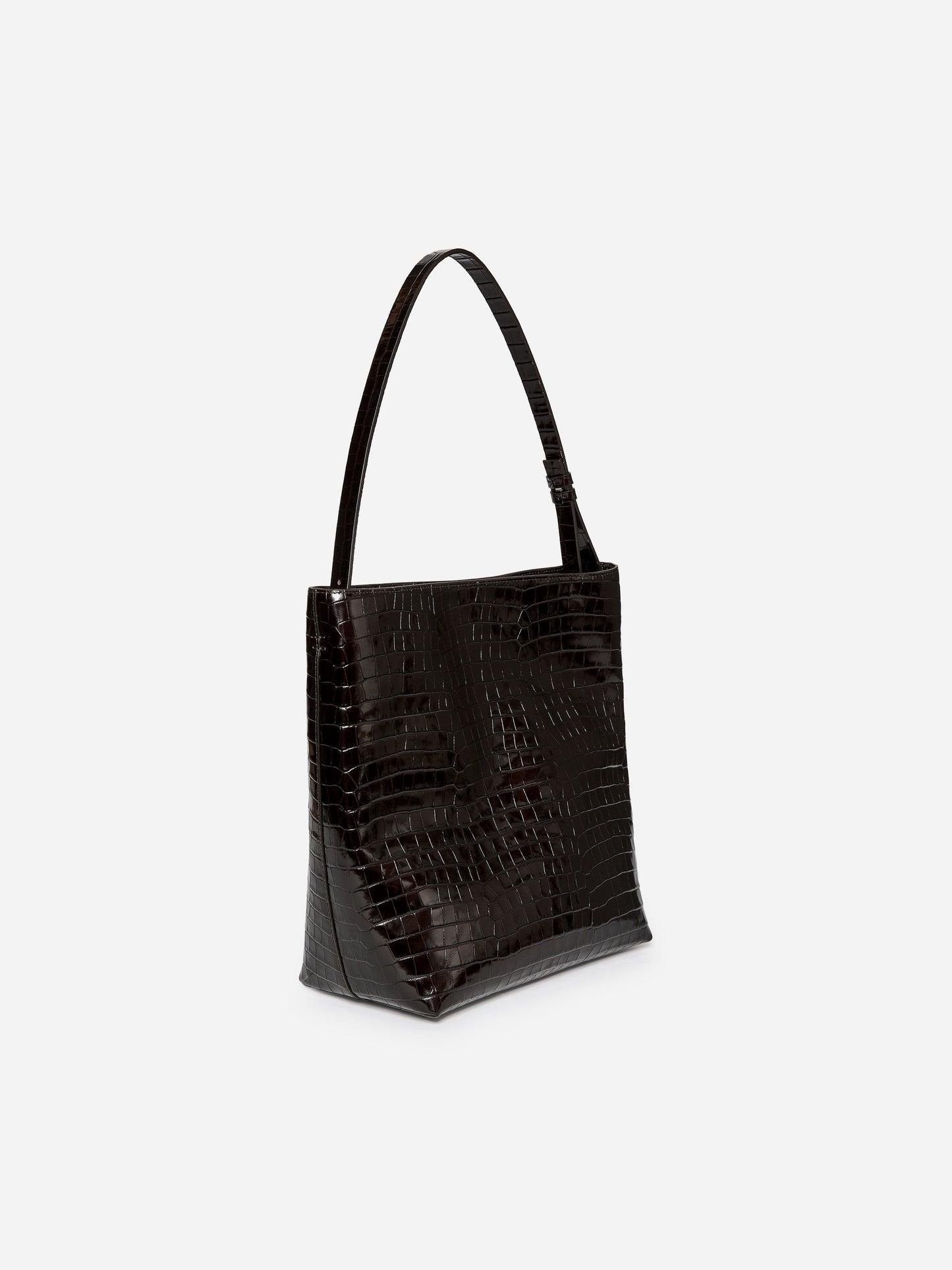 Croc-Effect Leather Tote