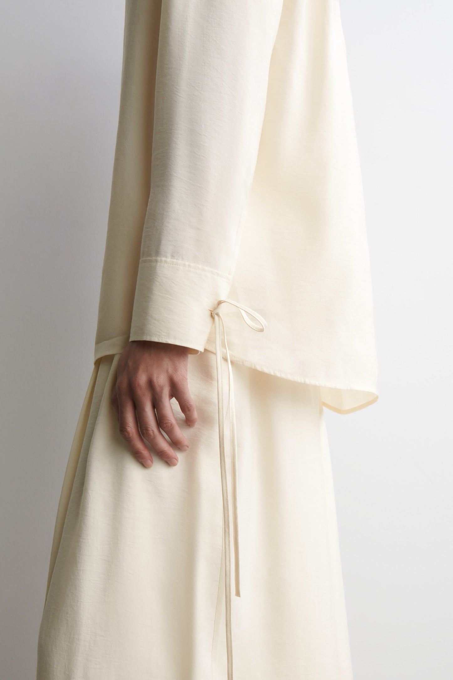 Wide-Collar Modal Blouse