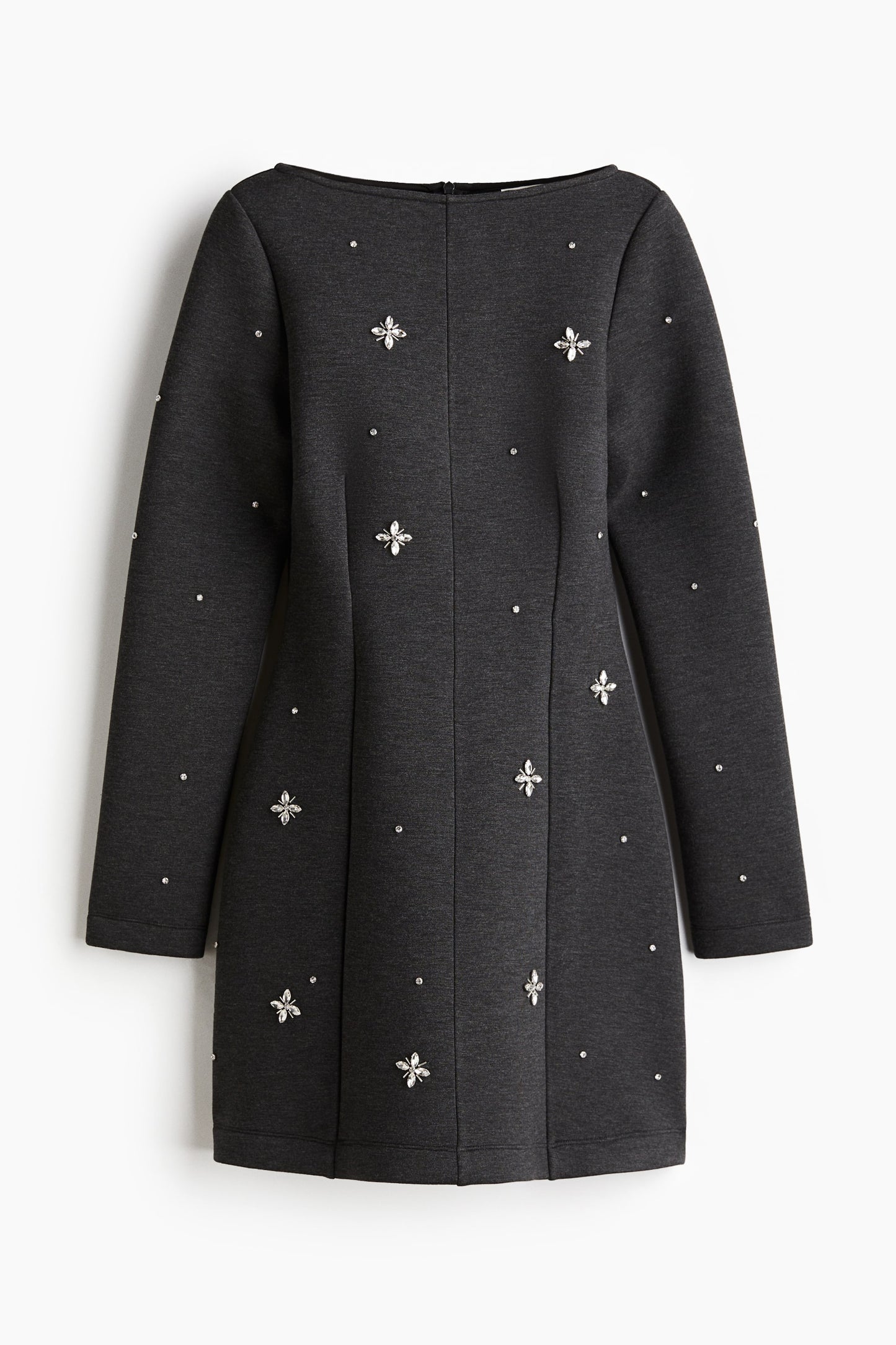 Rhinestone-embellished scuba dress