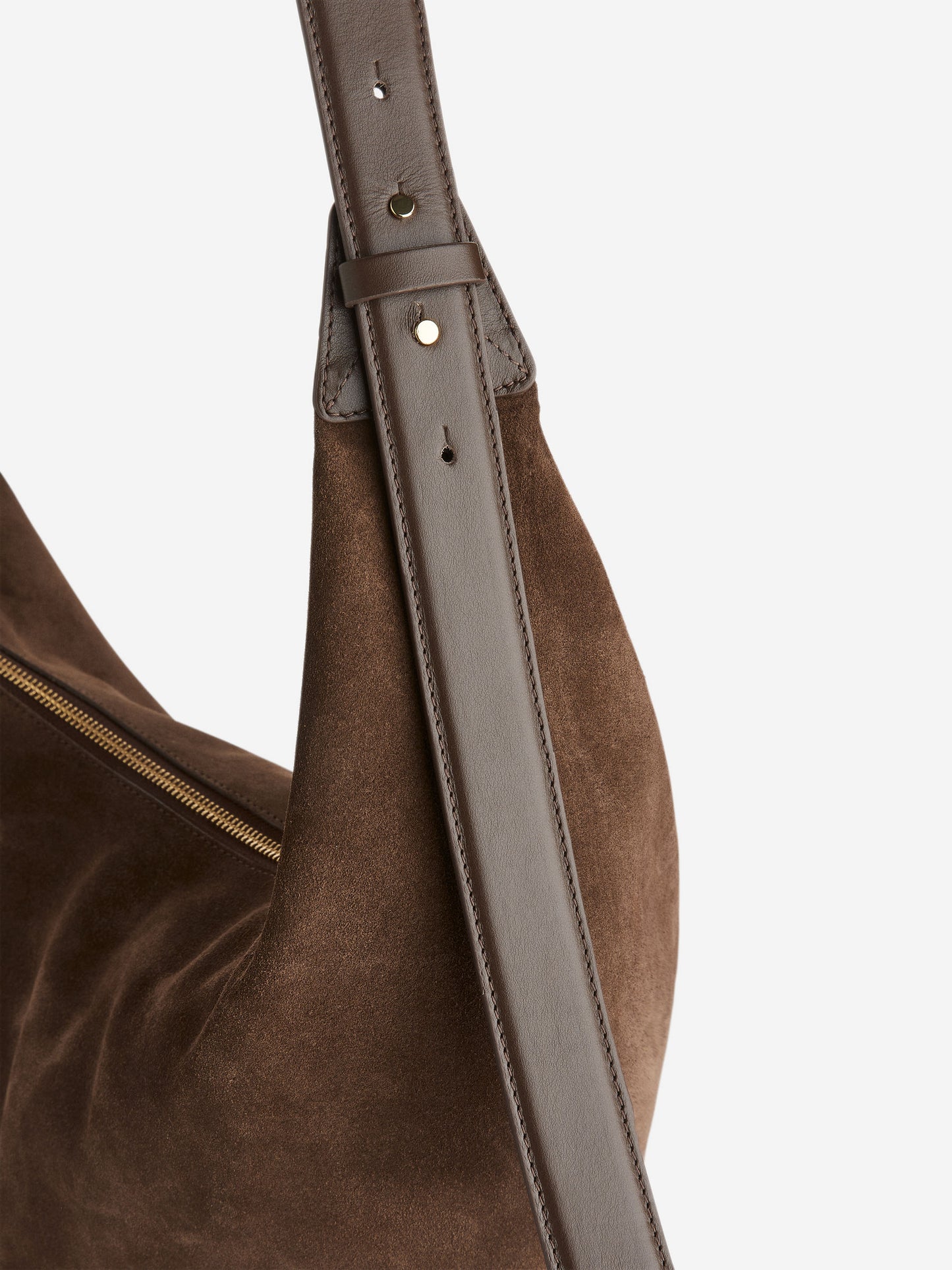 Curved Suede Bag