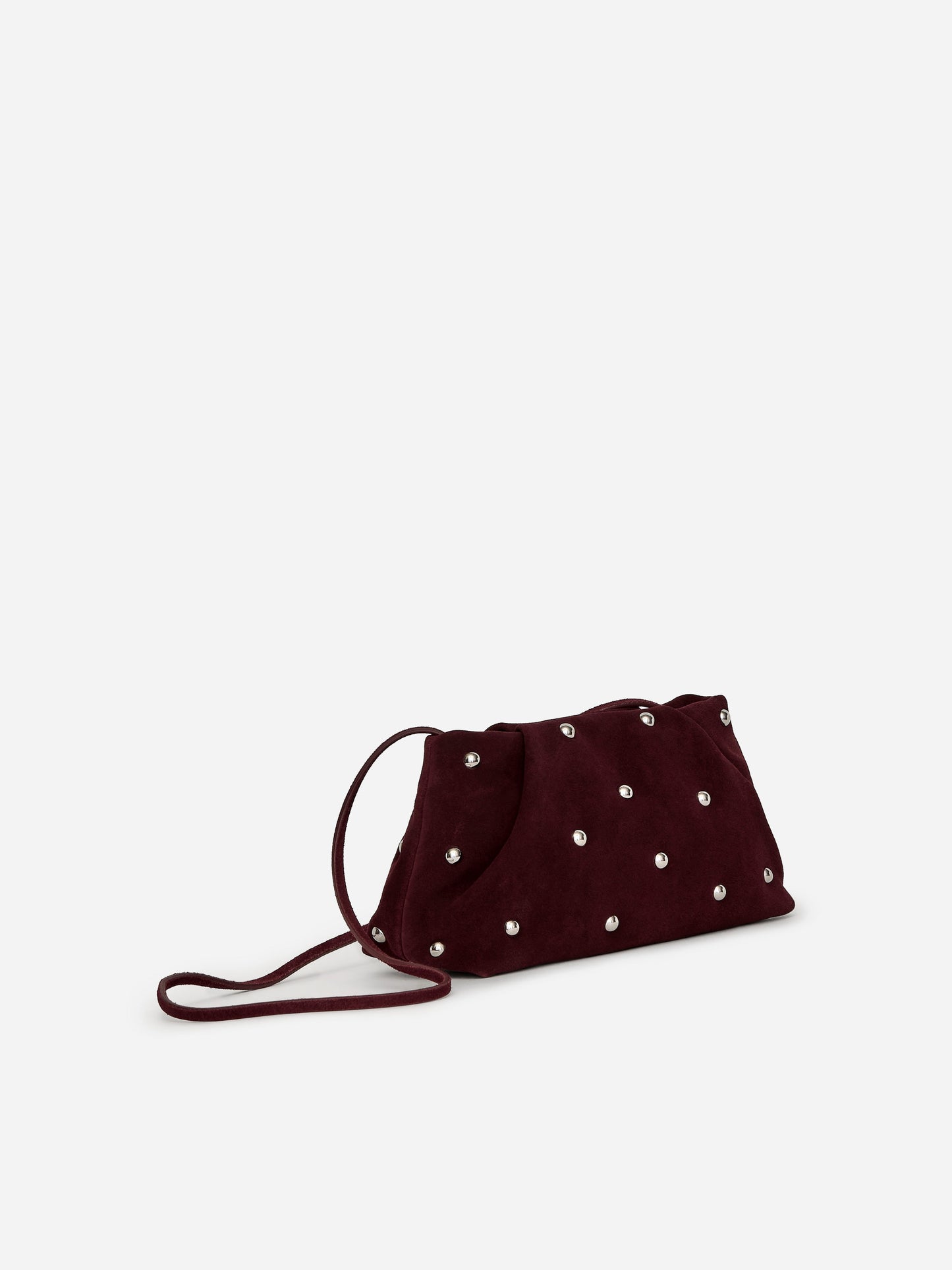 Studded Suede Clutch