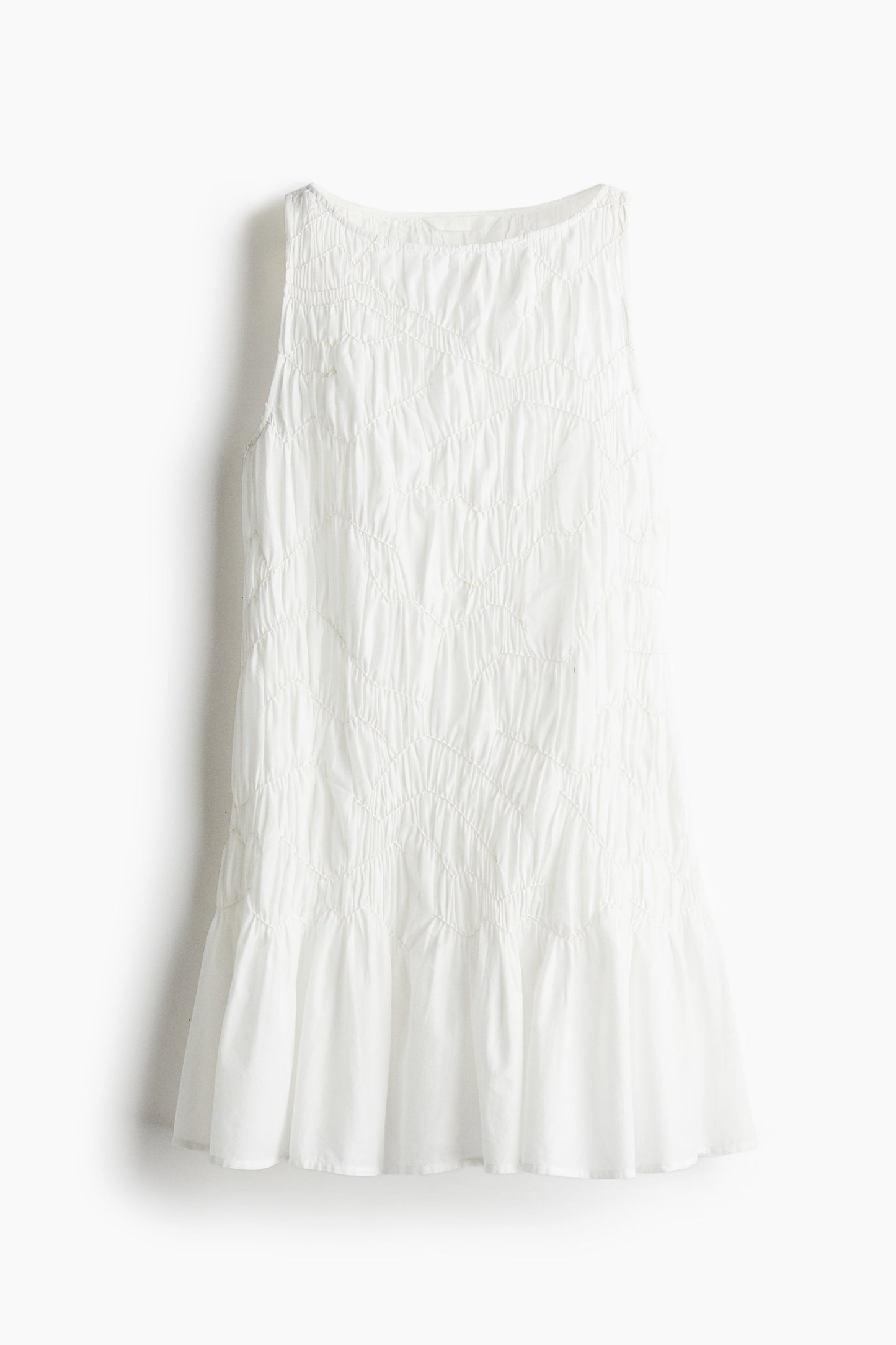 Ruched cotton dress
