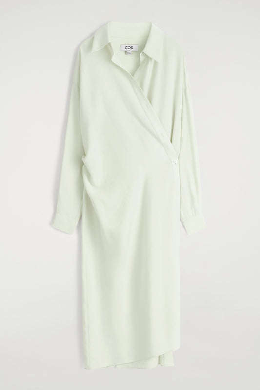 Wrap Midi Shirt Dress