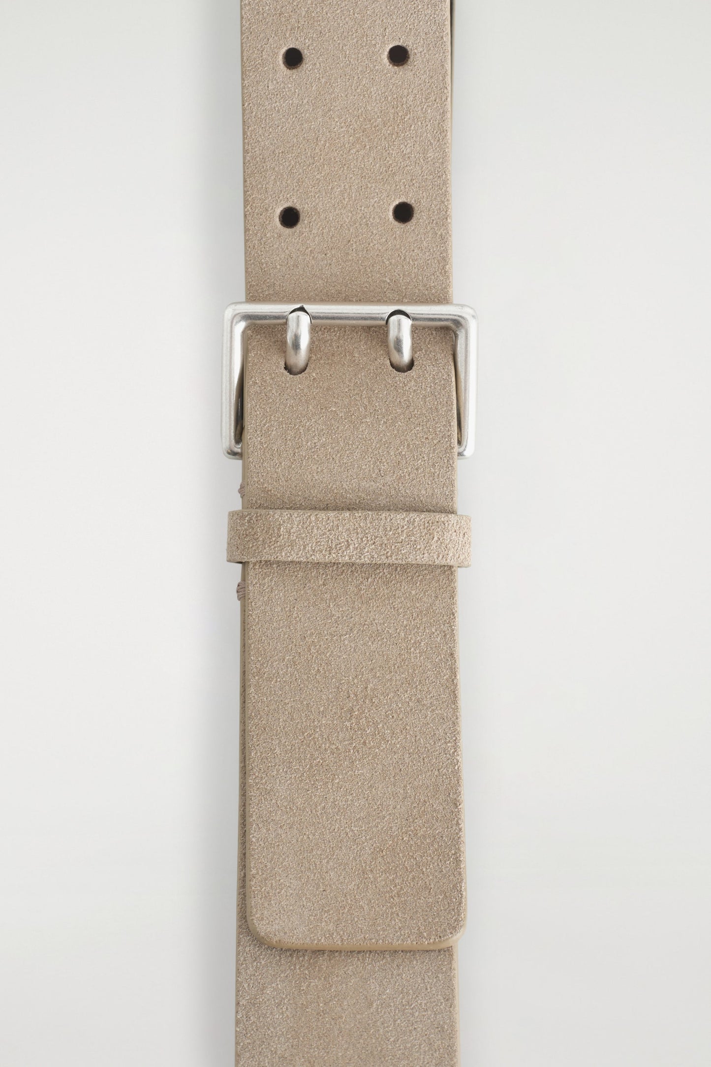 Double-Prong Suede Belt