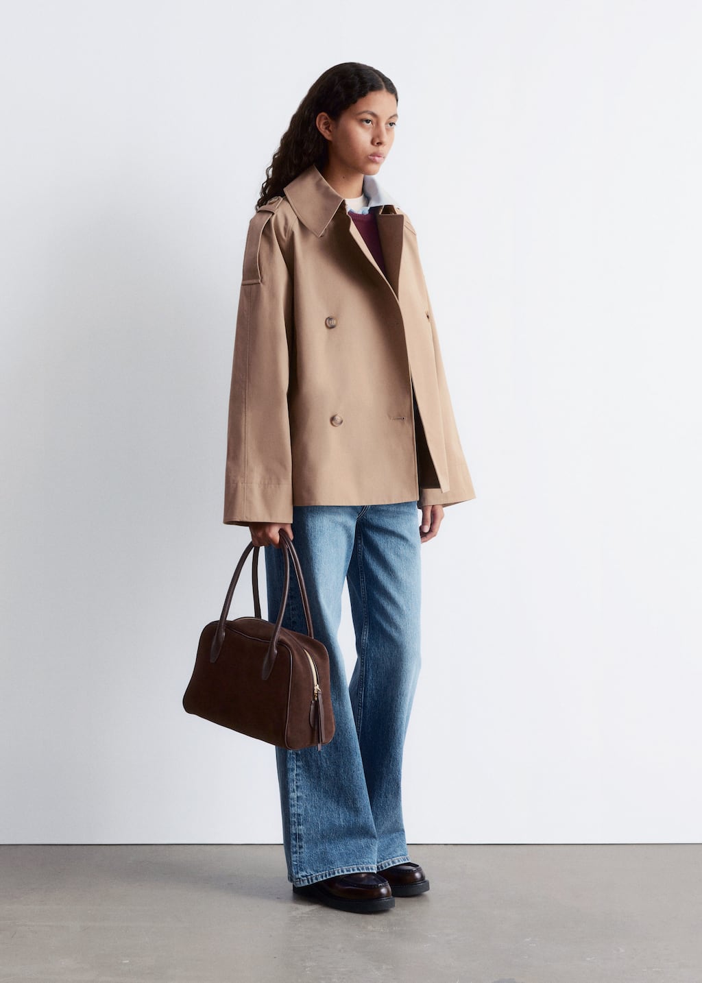 Double-Breasted Trench Jacket