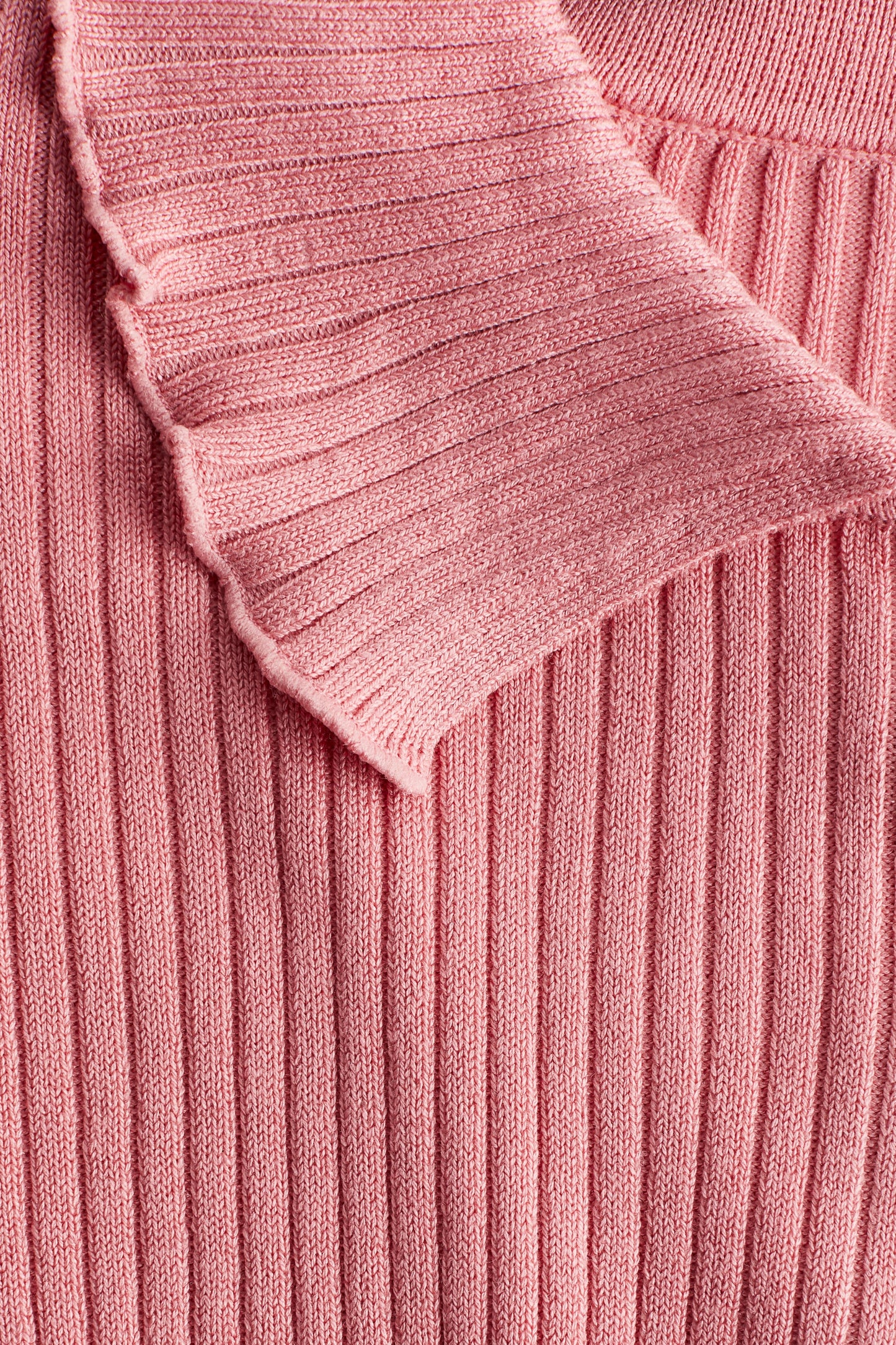 Rib-knit polo jumper