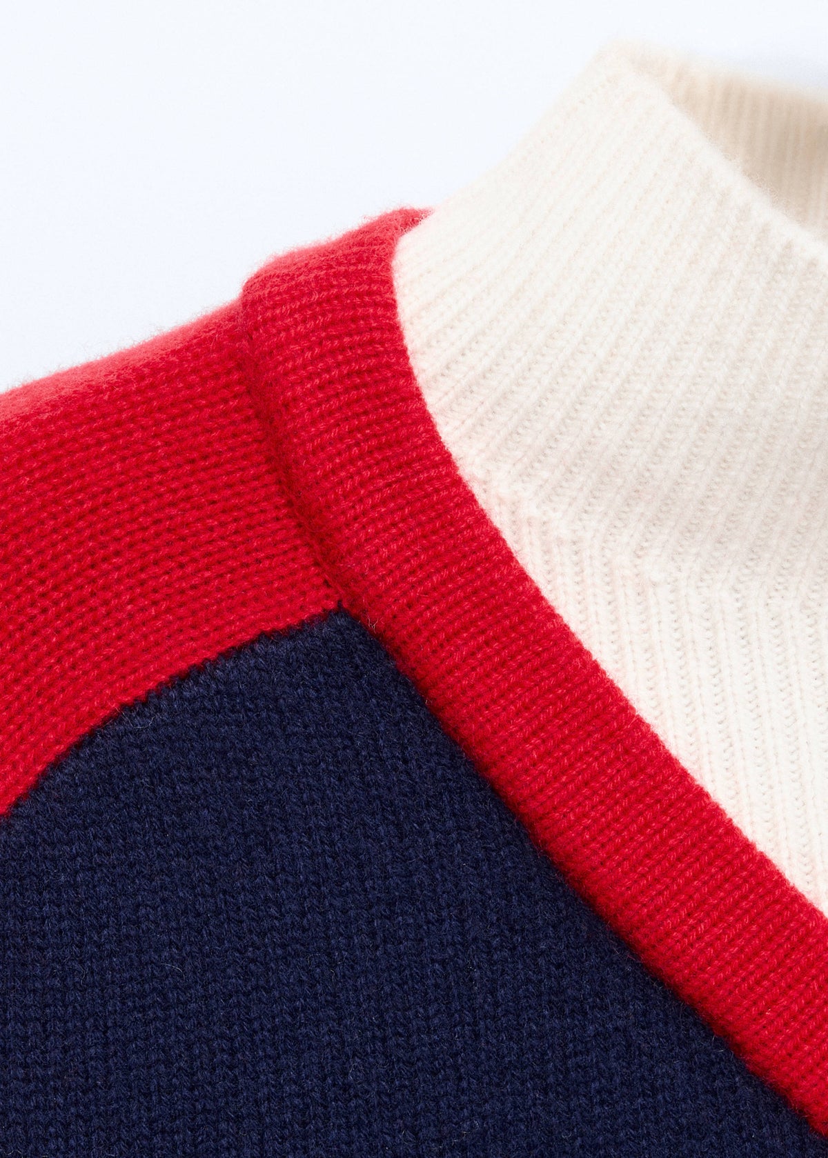 Wool jersey with contrast overlay