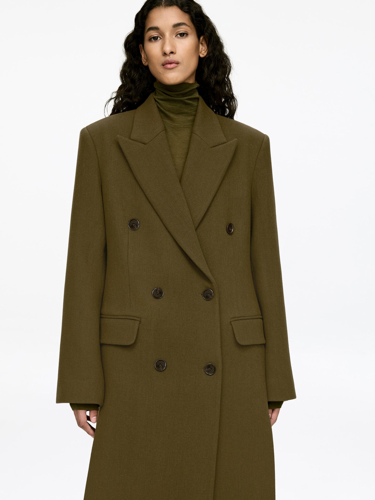 Tailored Wool-Blend Coat