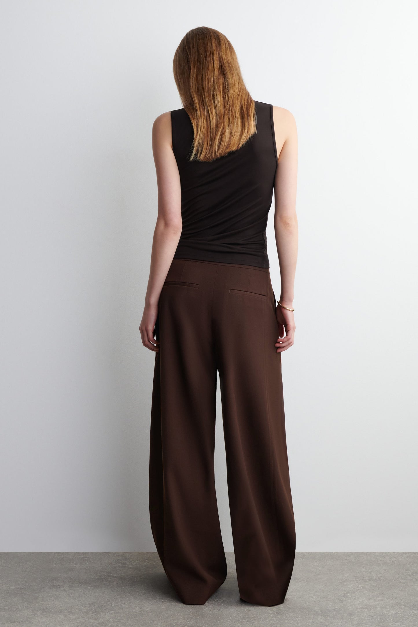 Relaxed Wool-Blend Wide-Leg Trousers