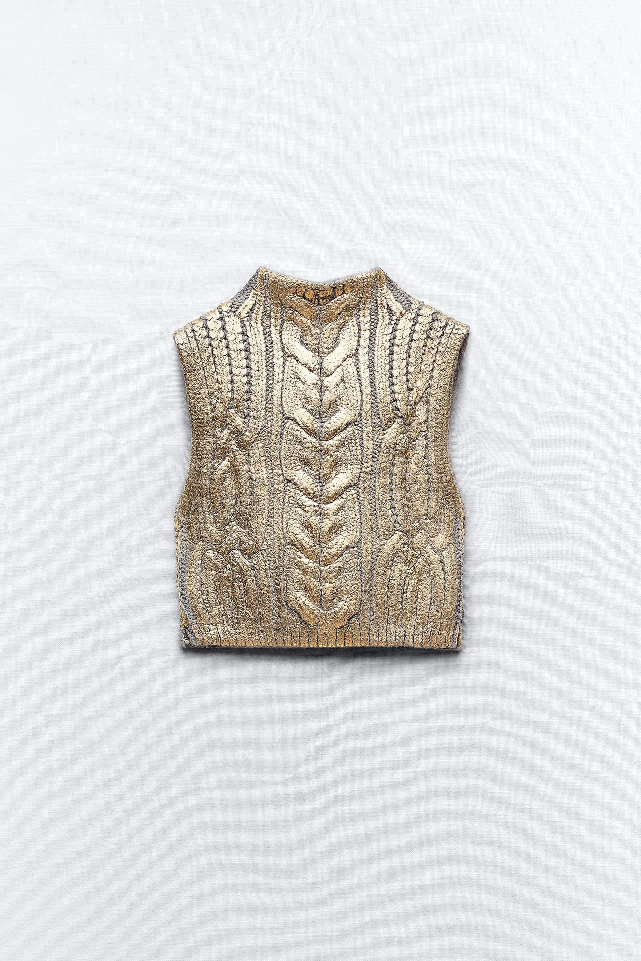 Cable knit vest top