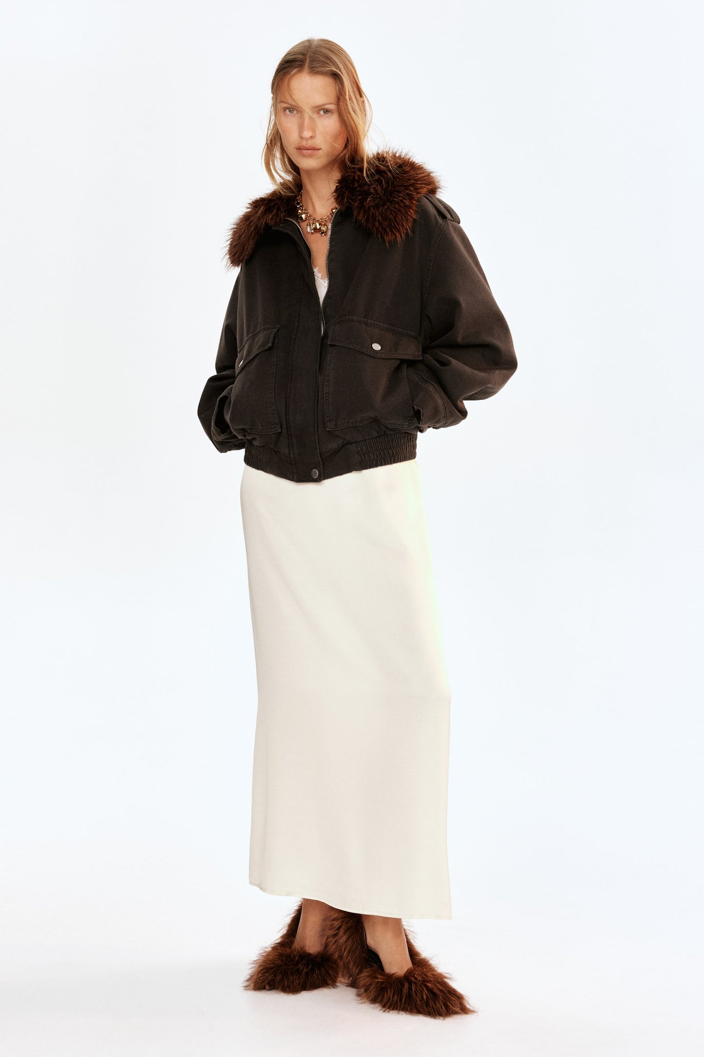 Oversized collared jacket